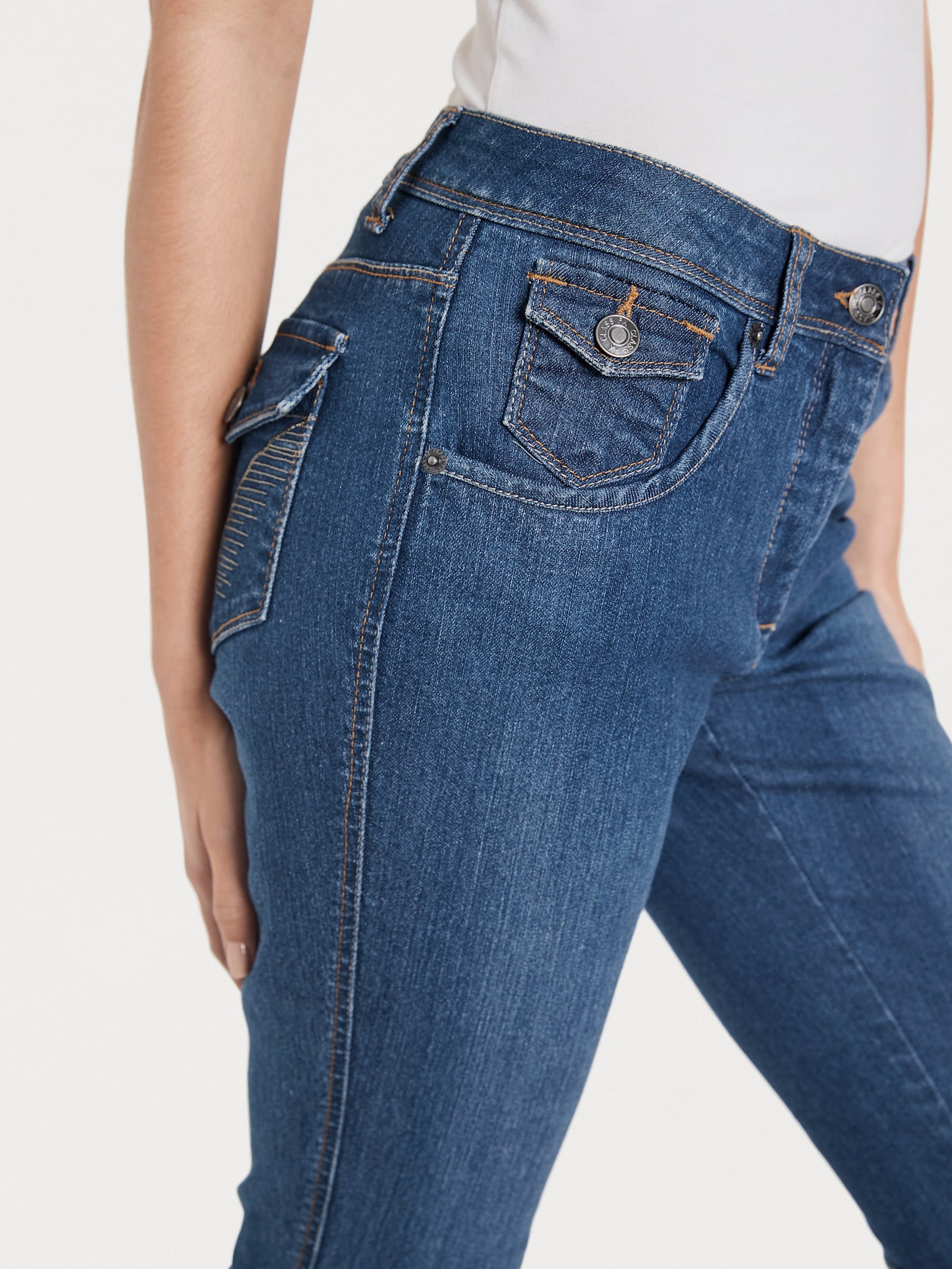 heine Caprijeans mit Power-Mesh - blue stone