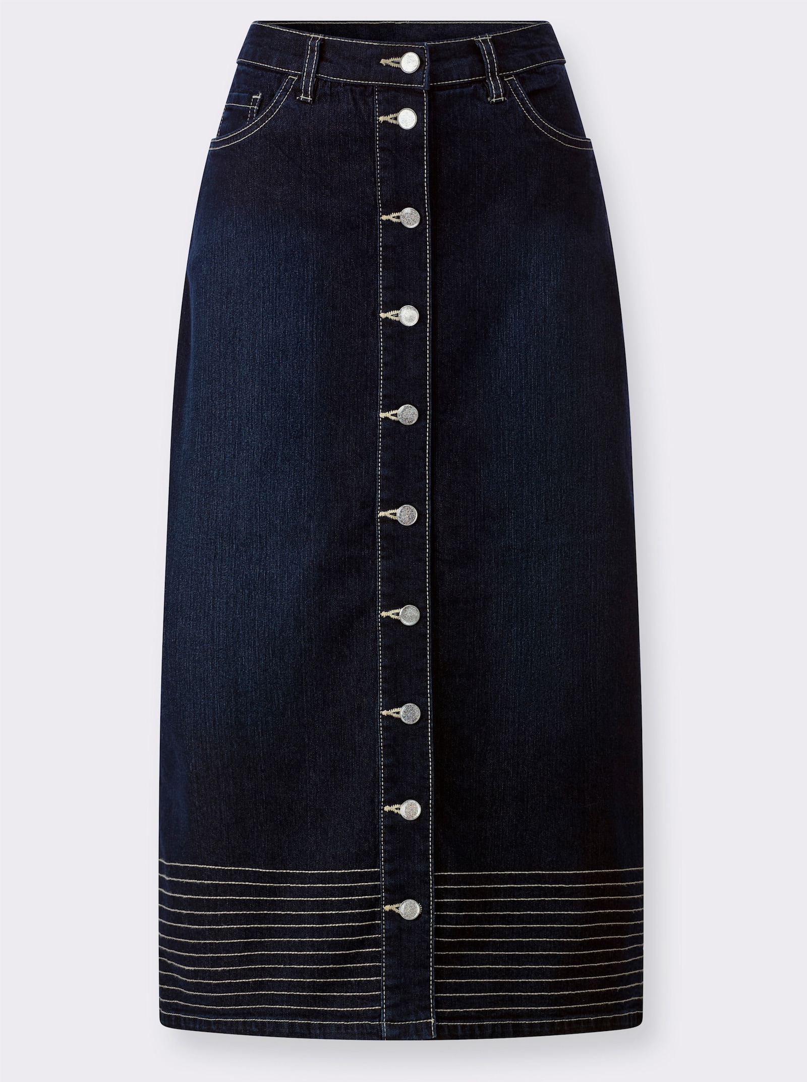 heine Jeansrock mit Kontrastnähten - dark blue