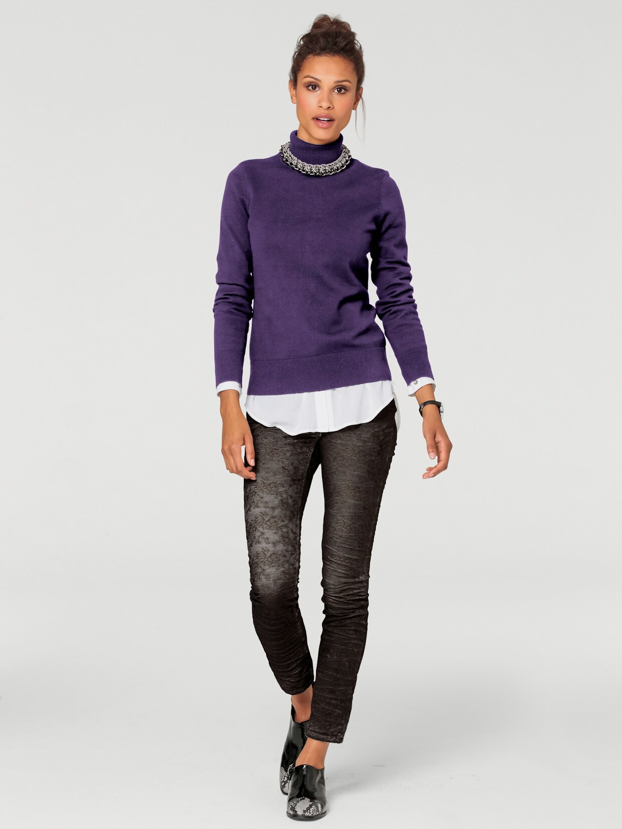 heine Rollkragenpullover - pflaume