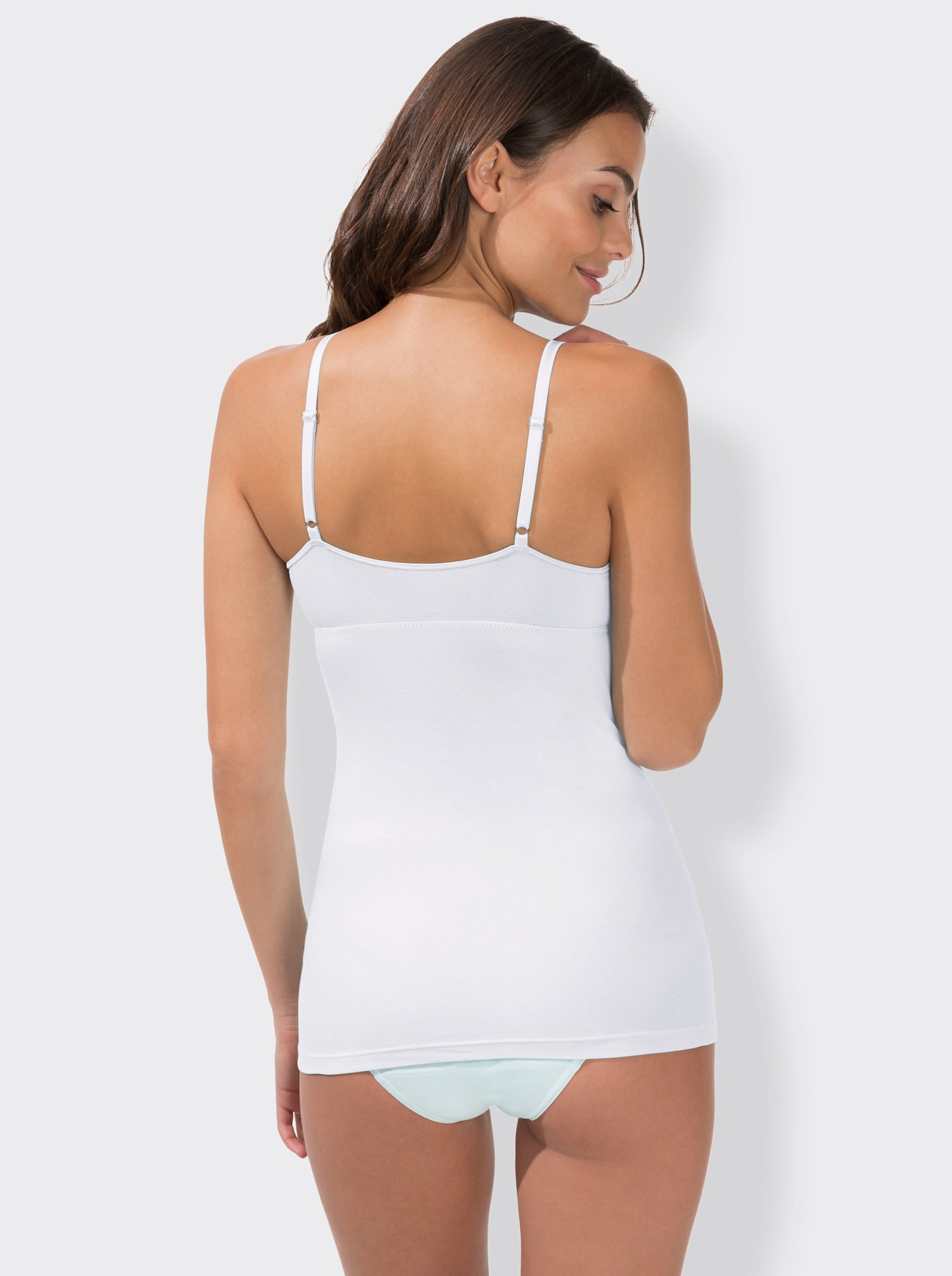 wäschepur Behahemd met dubbel voorgevormde cups - wit