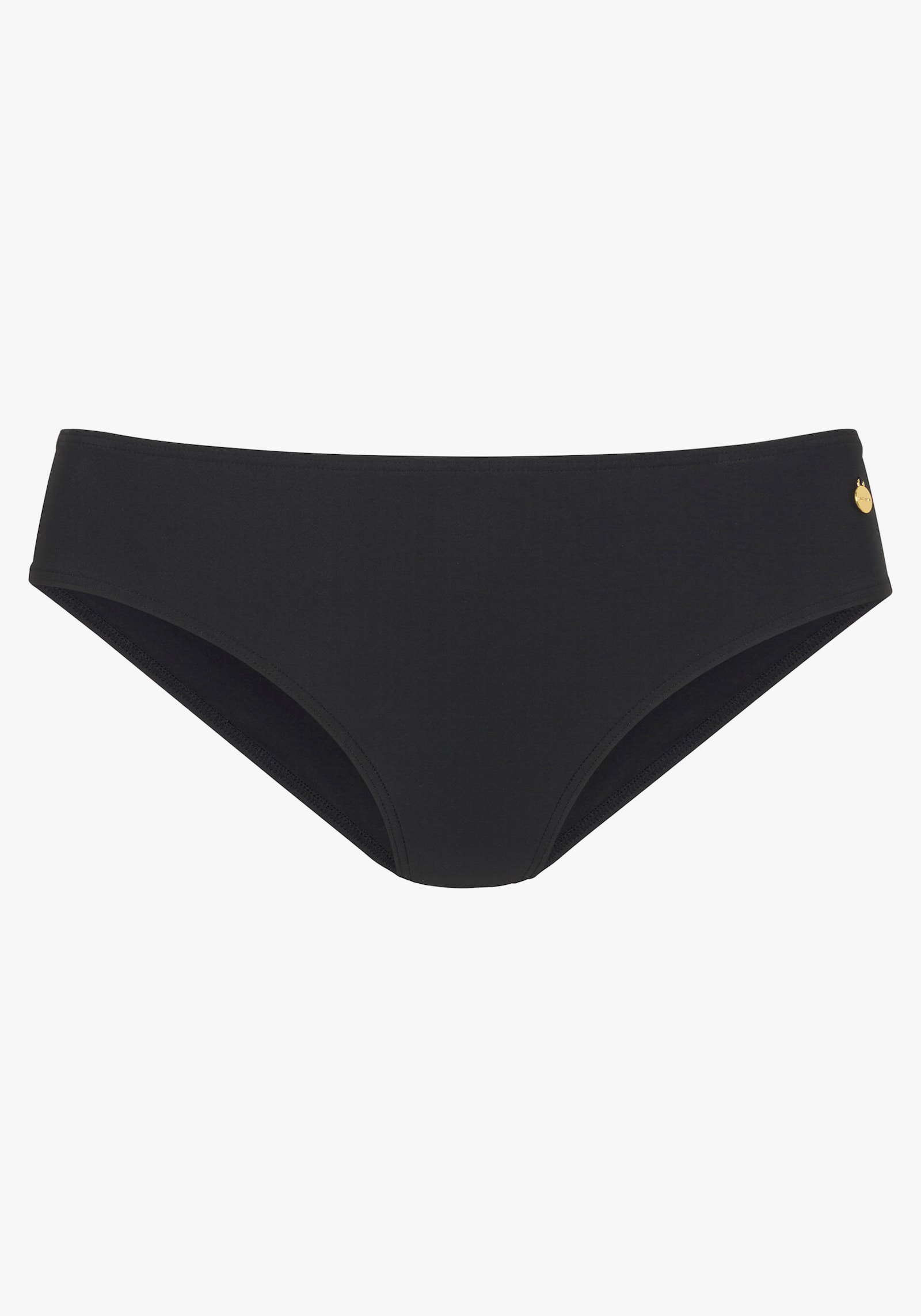 LASCANA Bikini-Hose mit breiteren Seitenstegen - schwarz