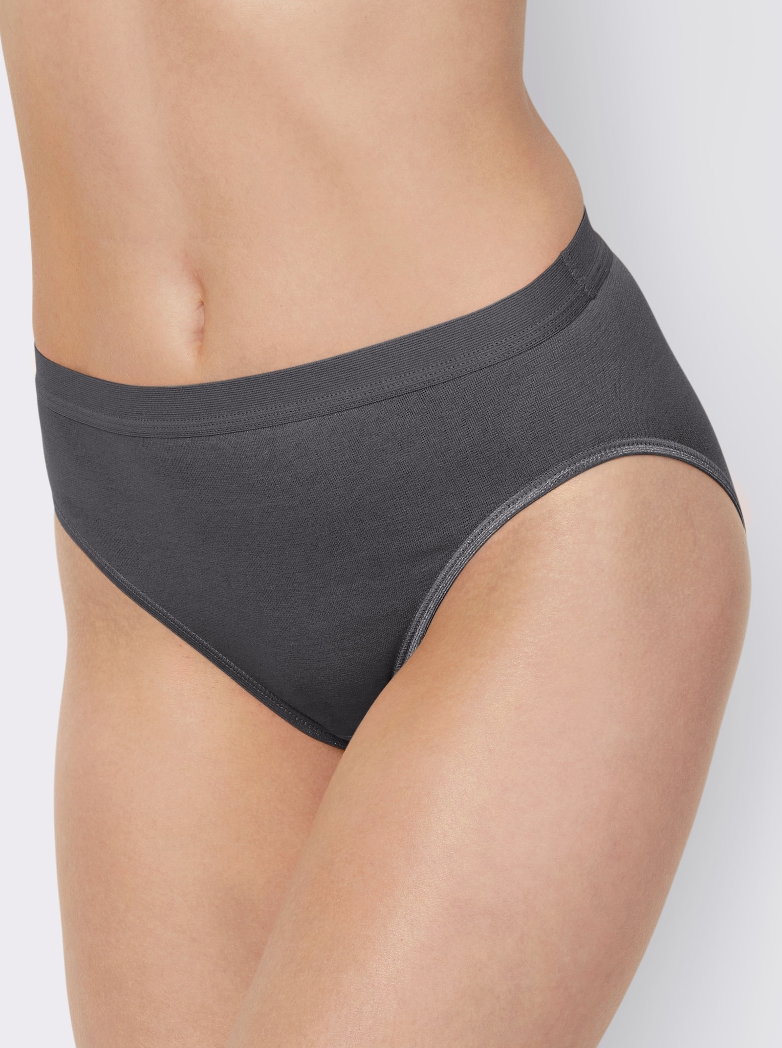 wäschepur Slip mit elastischen Abschlüssen - anthrazit