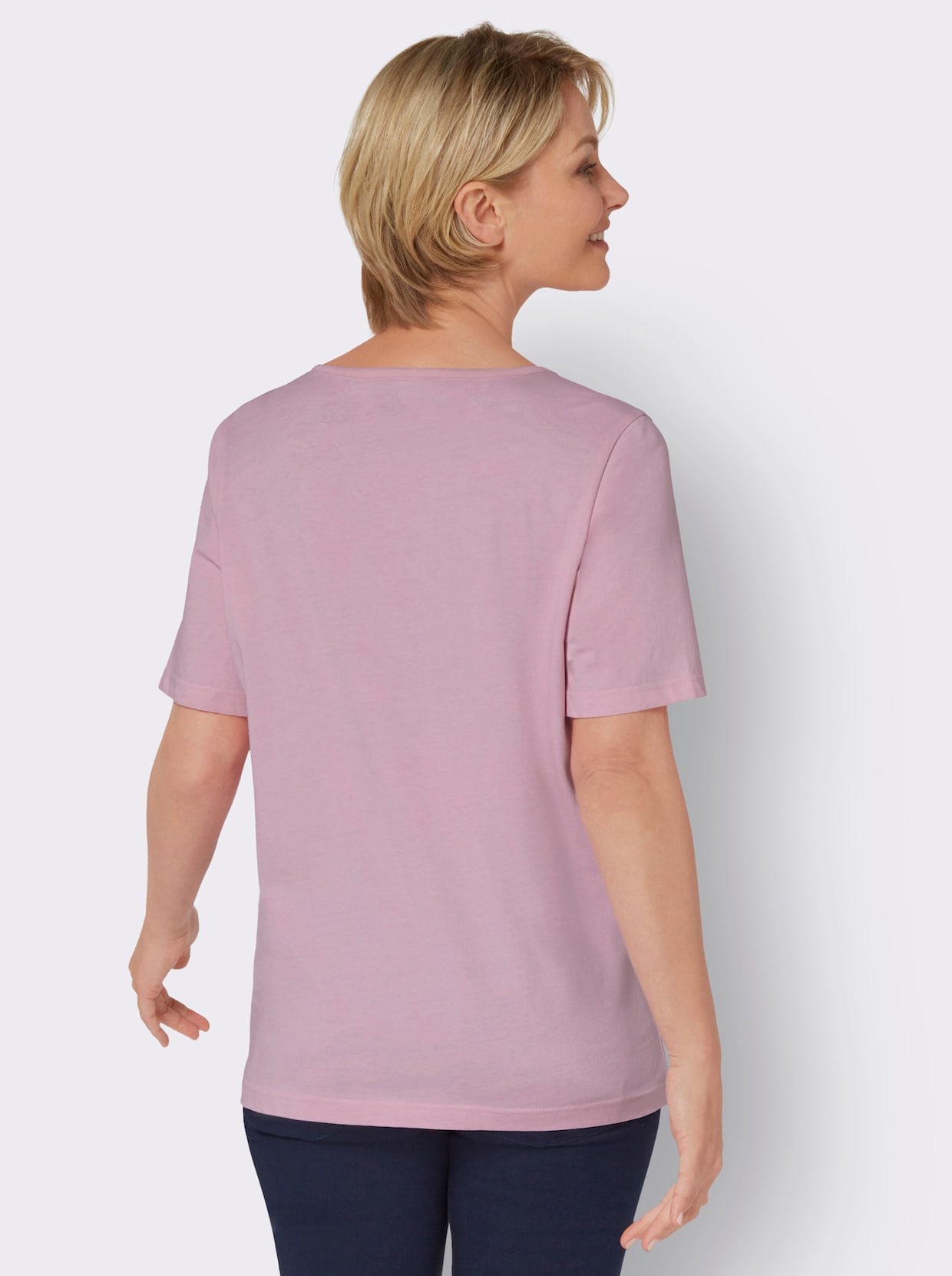 Kurzarm-Shirt - rosé