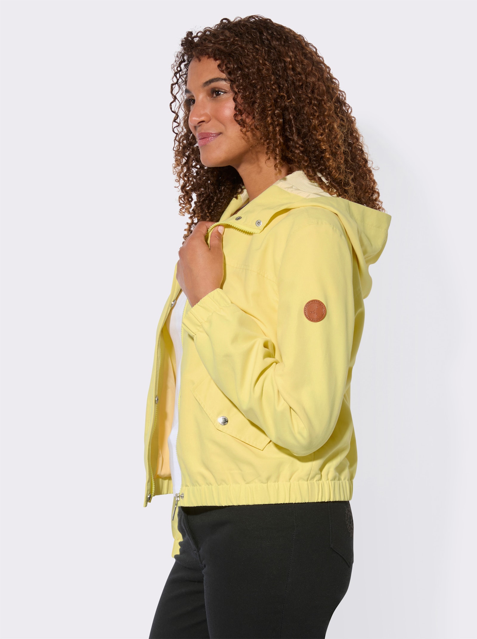 Jacke mit elastischen Abschlüssen - zitrone