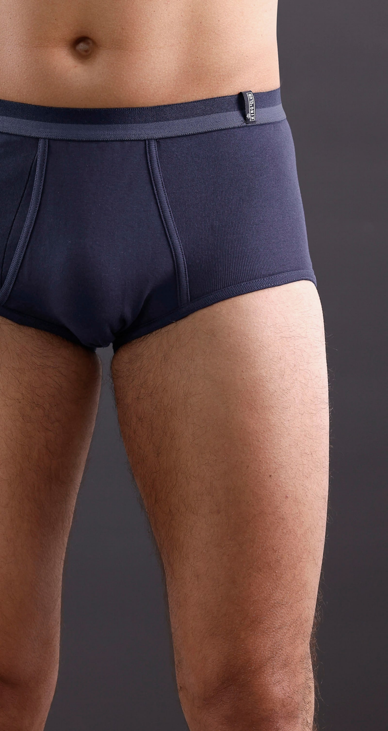 KINGsCLUB Slipy - černá + šedá-melír + námořnická modrá