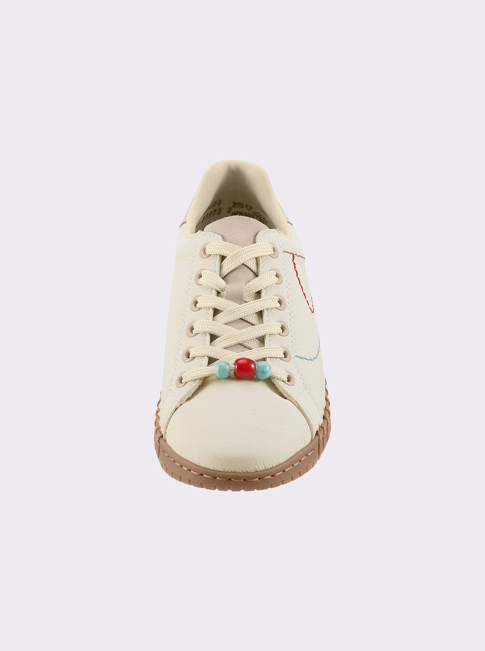 Rieker Sneaker mit Zierperlen - ecru