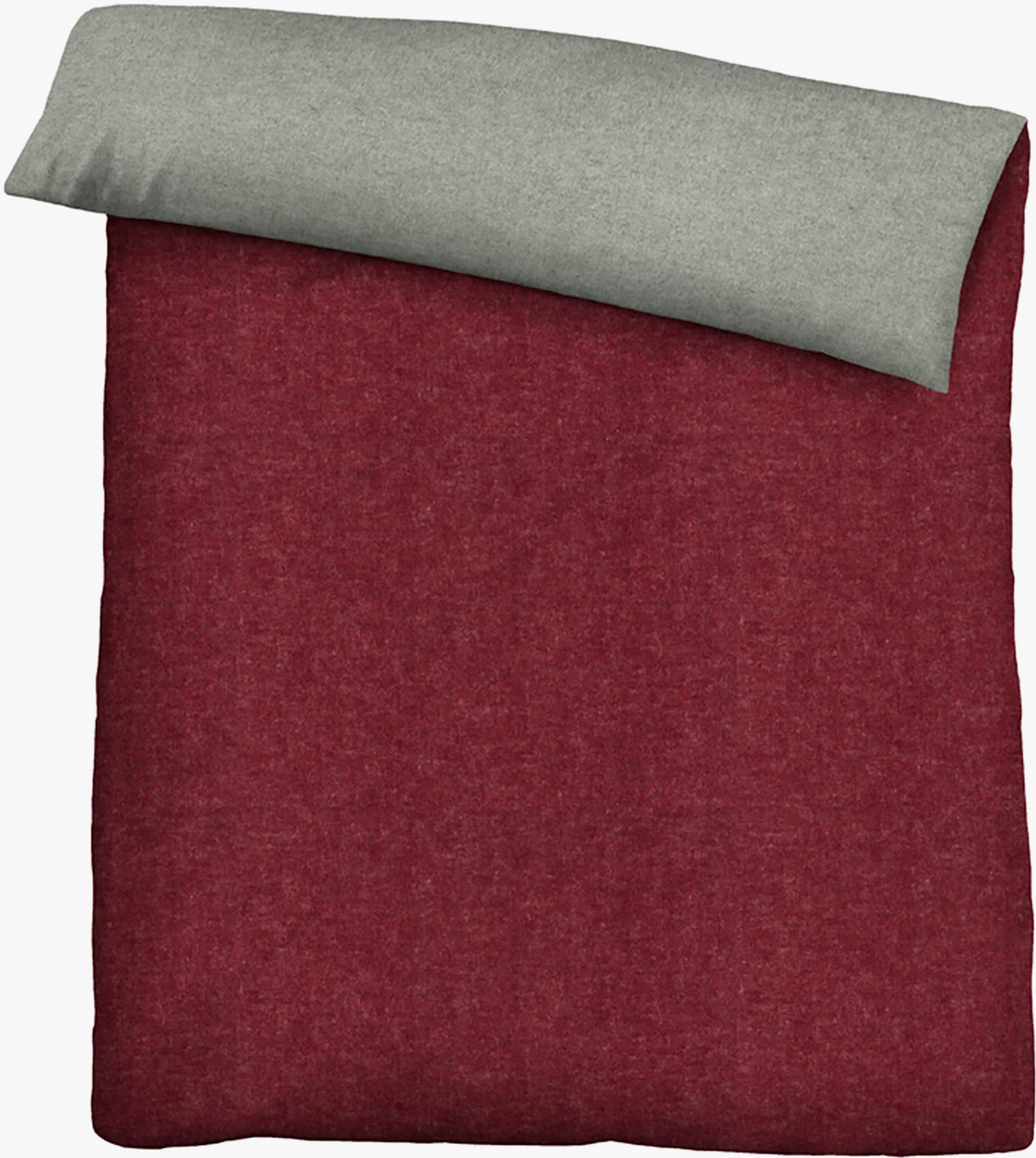 Biberna Bettwäsche - dunkelrot-grau