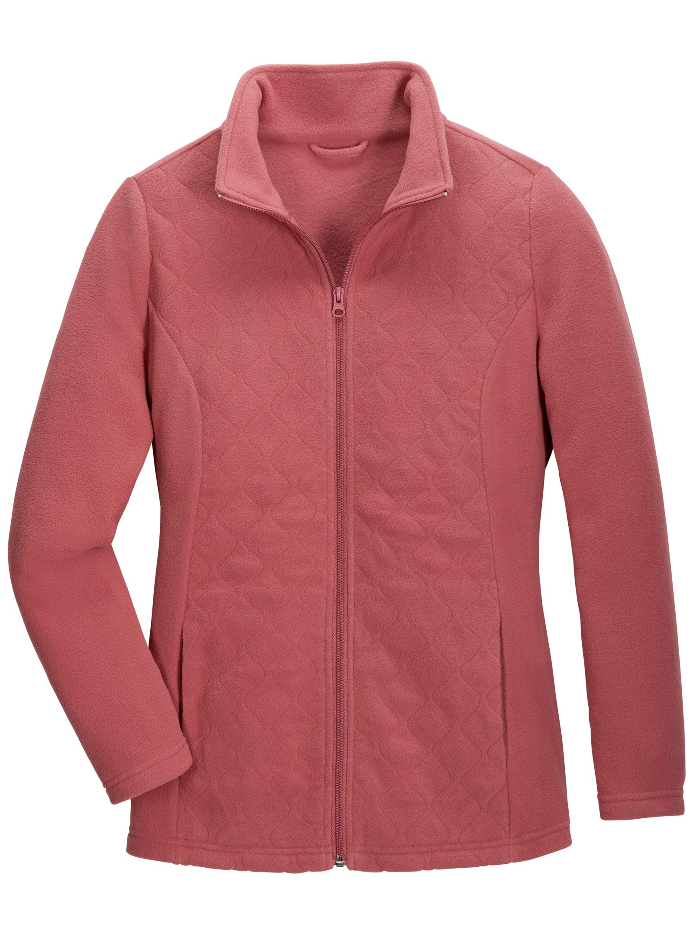 Fleece-Jacke - korallenrot