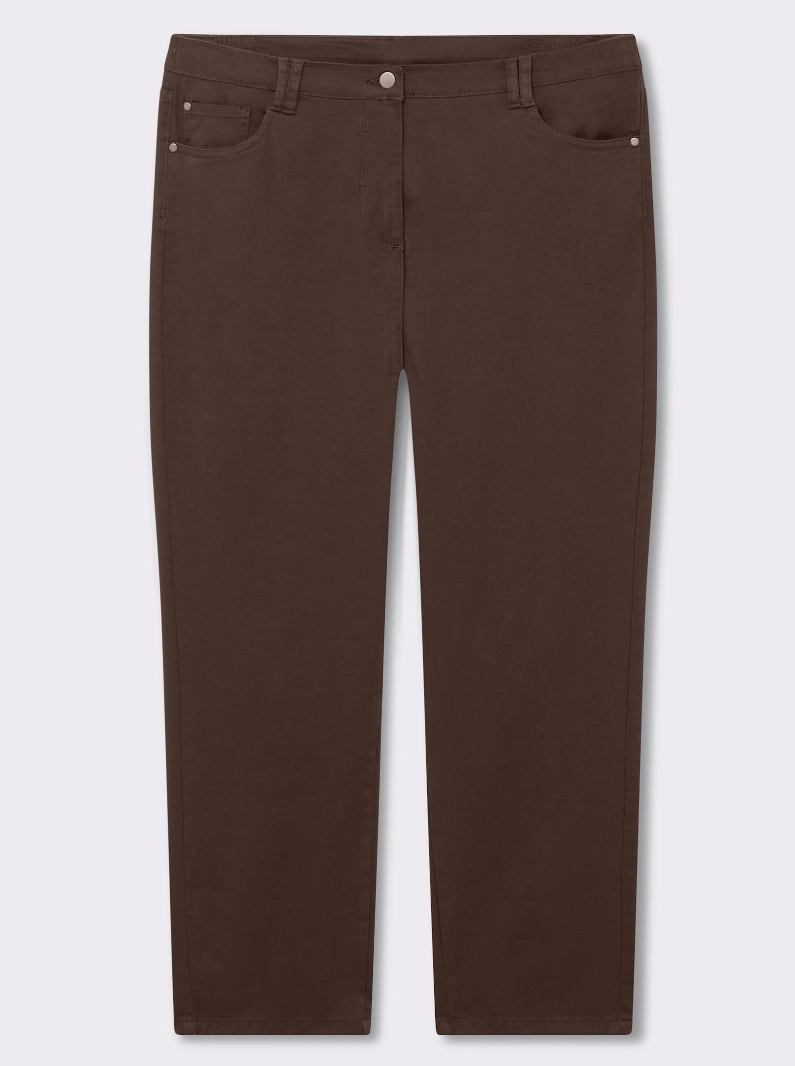  5-Pocket-Jeans mit Stickerei-Motiv - schoko