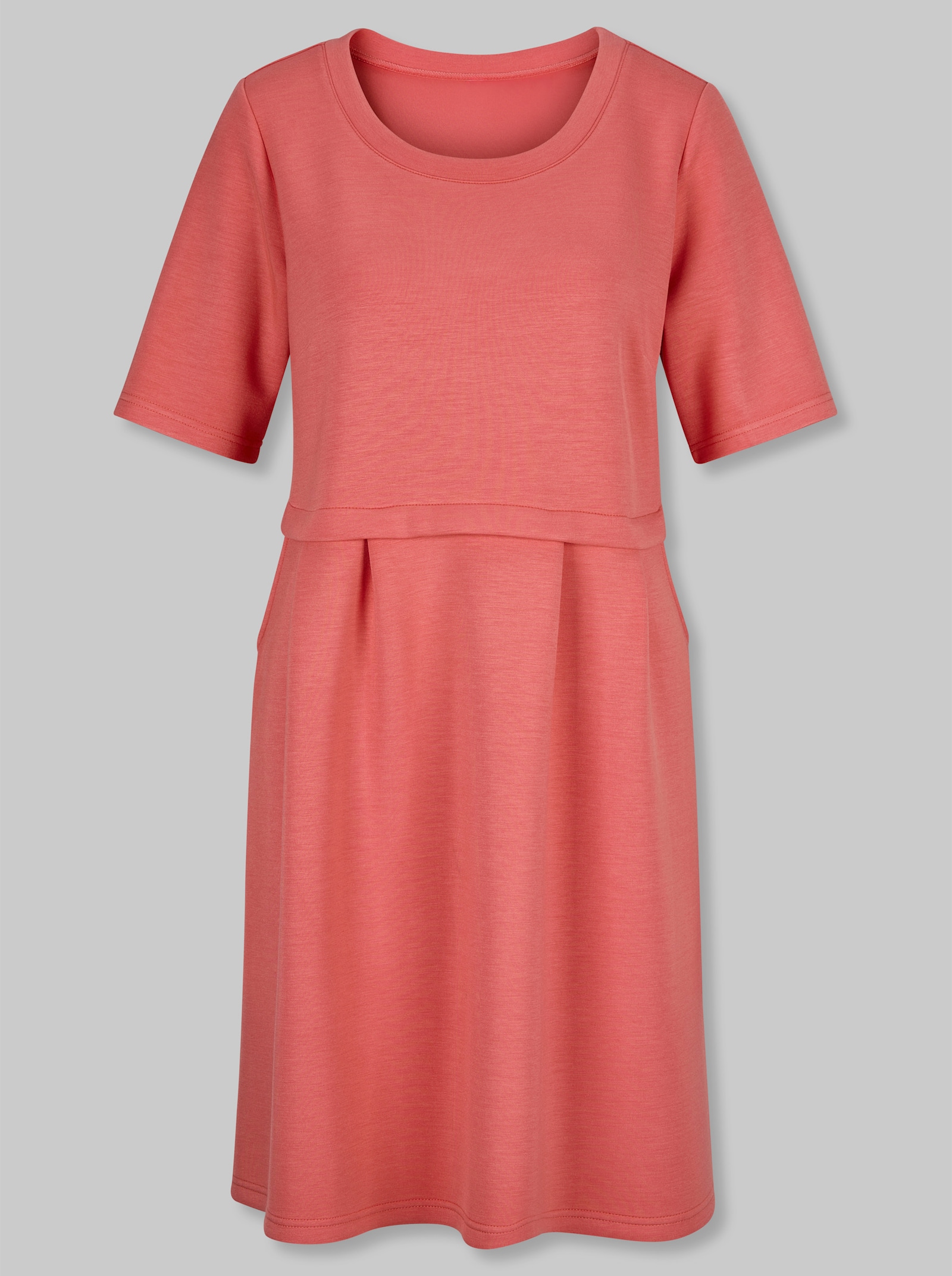 heine Sweatkleid mit Teilungsnaht - grapefruit