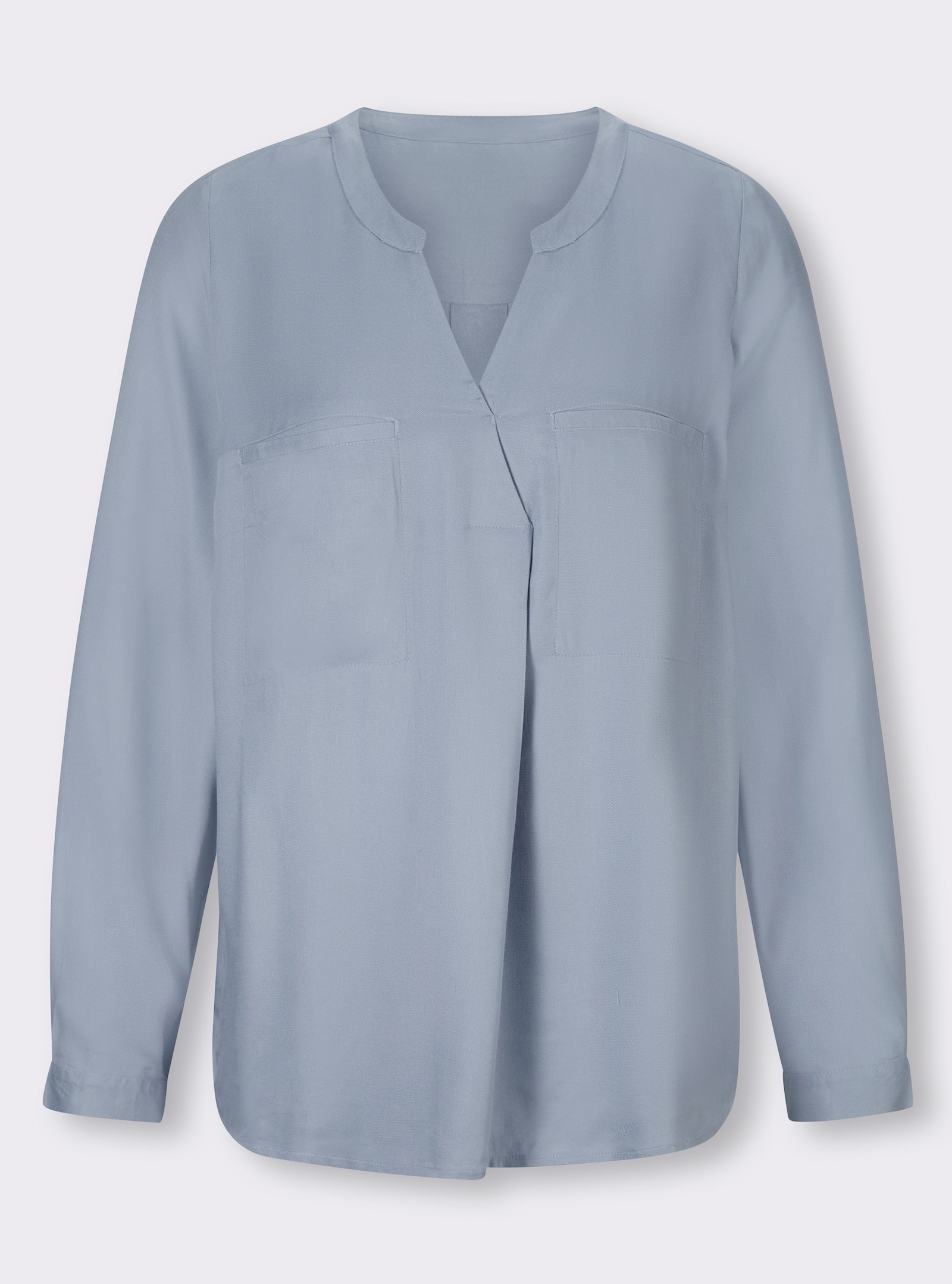 heine Langarmbluse aus reiner Viskose - bleu