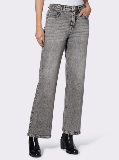 heine 5-pocketjeans met sierstuds - grey denim