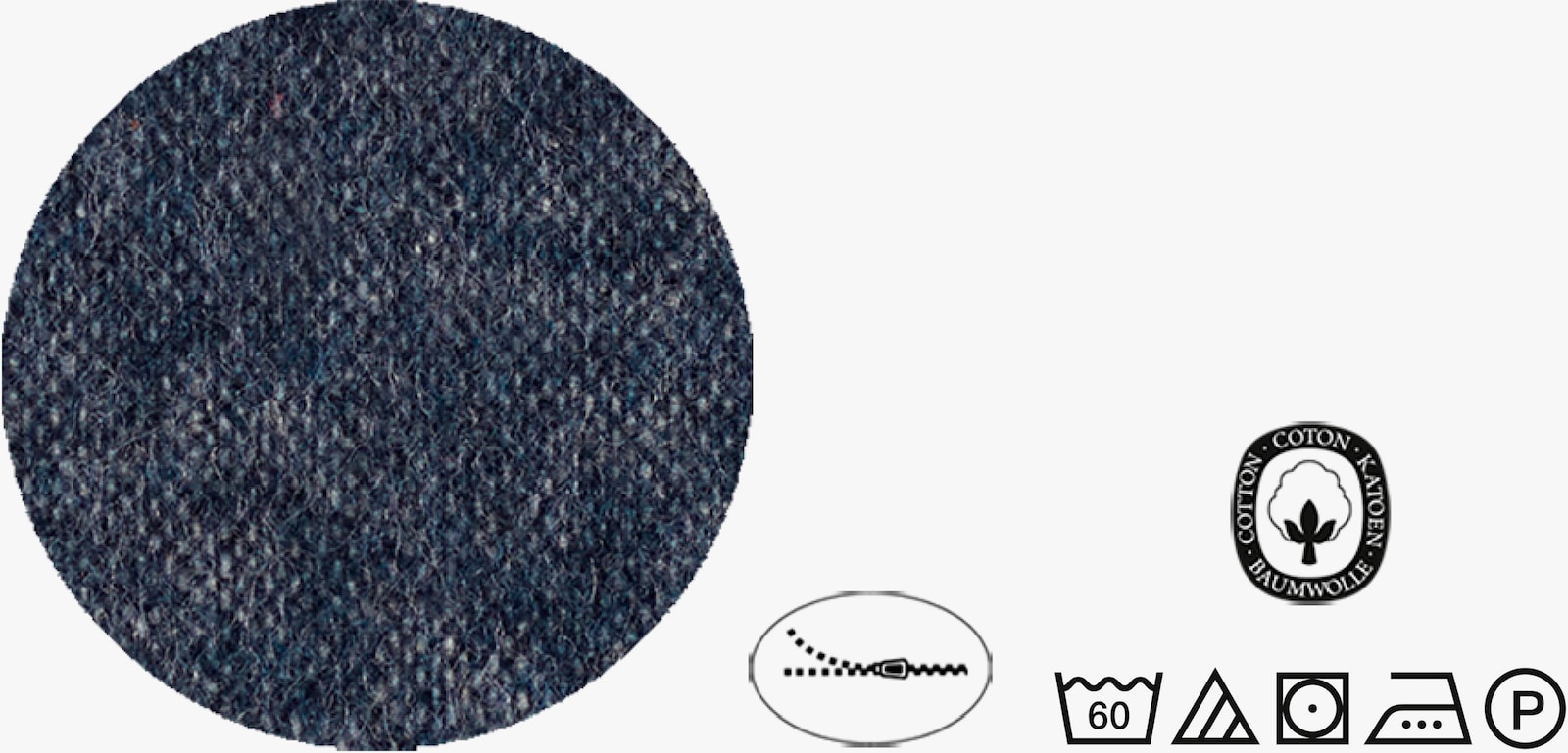 Biberna Bettwäsche - marine-grau