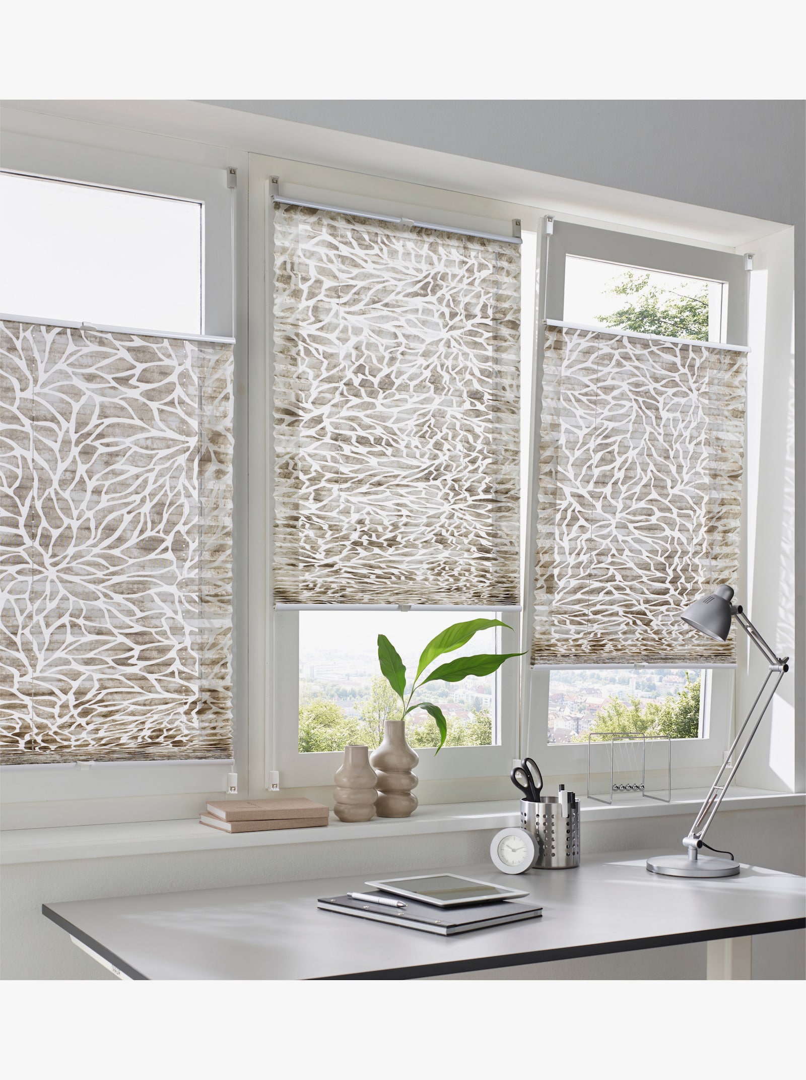 heine home Plissee-Jalousie - weiß-natur