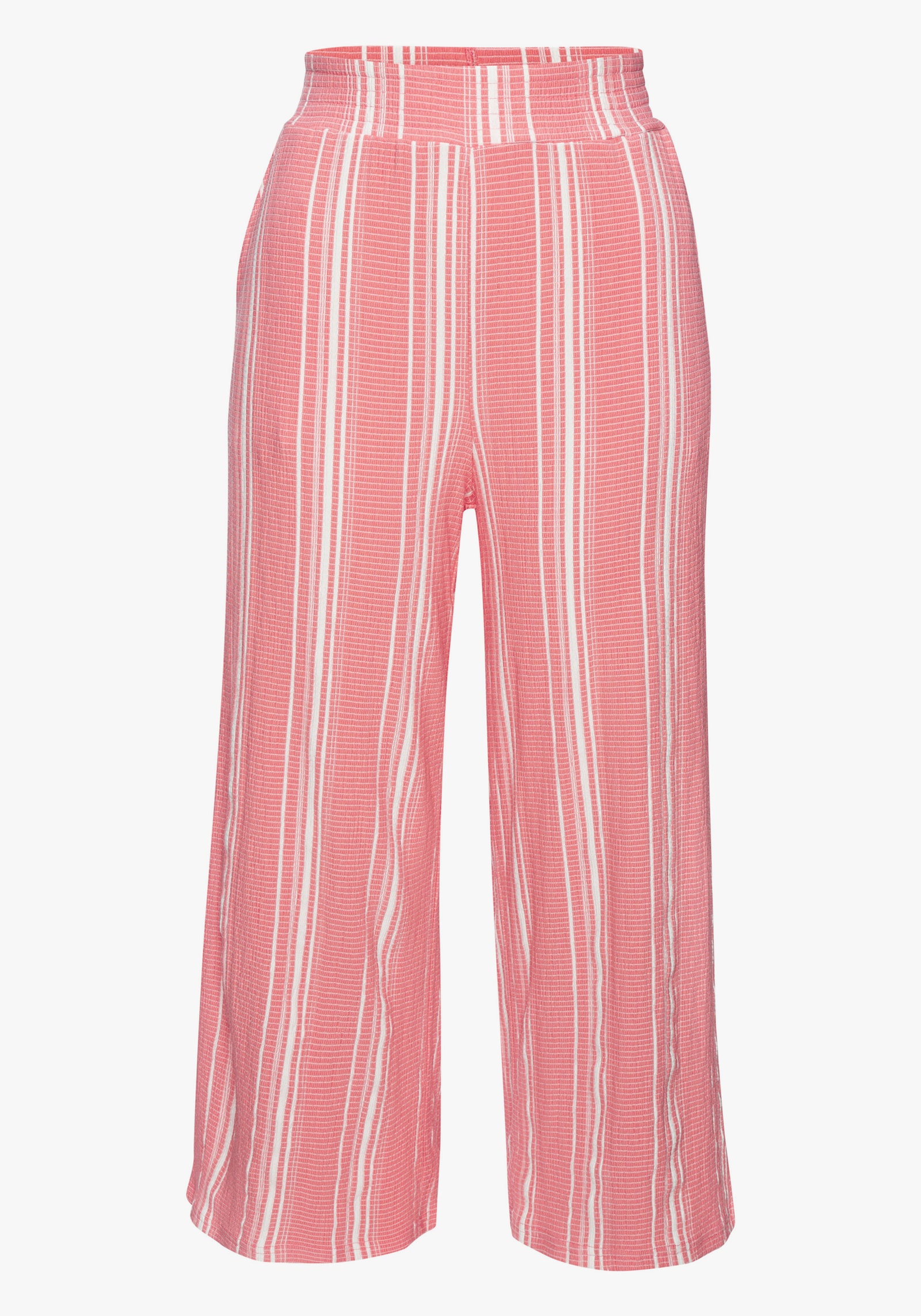 LASCANA Pantalon 7/8 - koralle-weiß gestreift