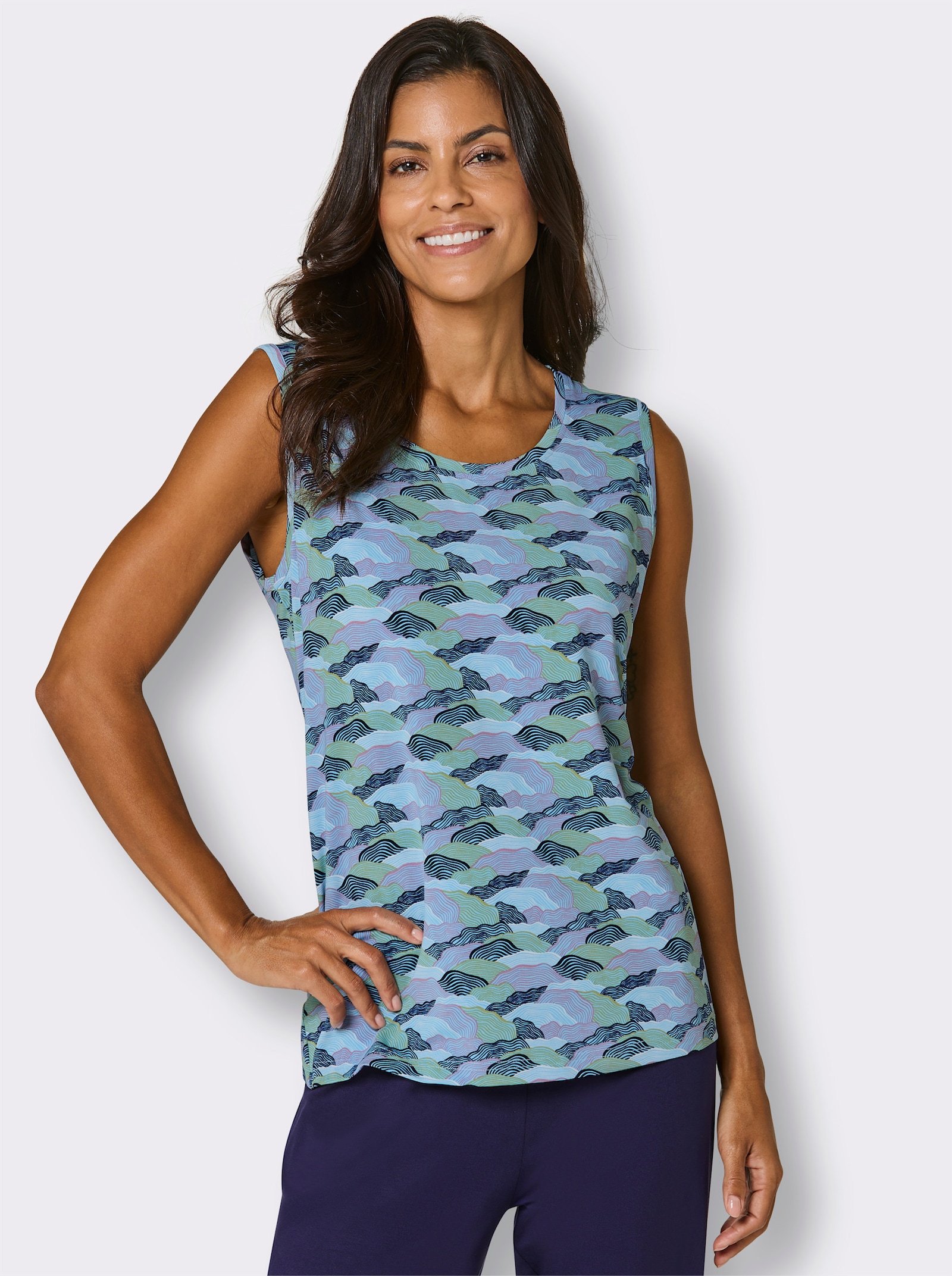 Catamaran Sports Funktionsshirt , schnell trocknend - mauve-gemustert