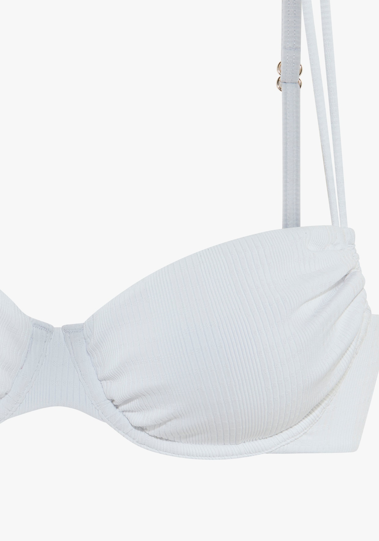 Bandeaubikinitop met beugel - wit