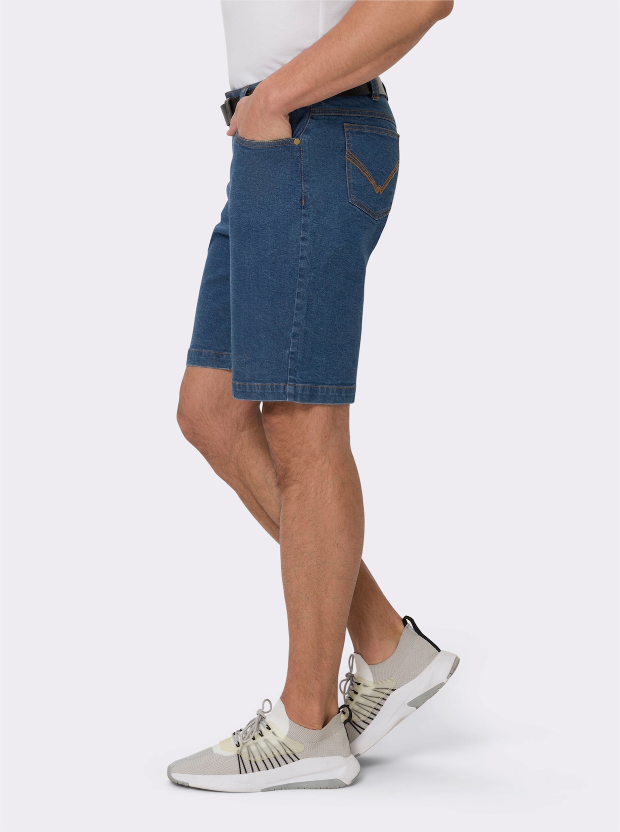 Jeans-Bermudas - blue-bleached