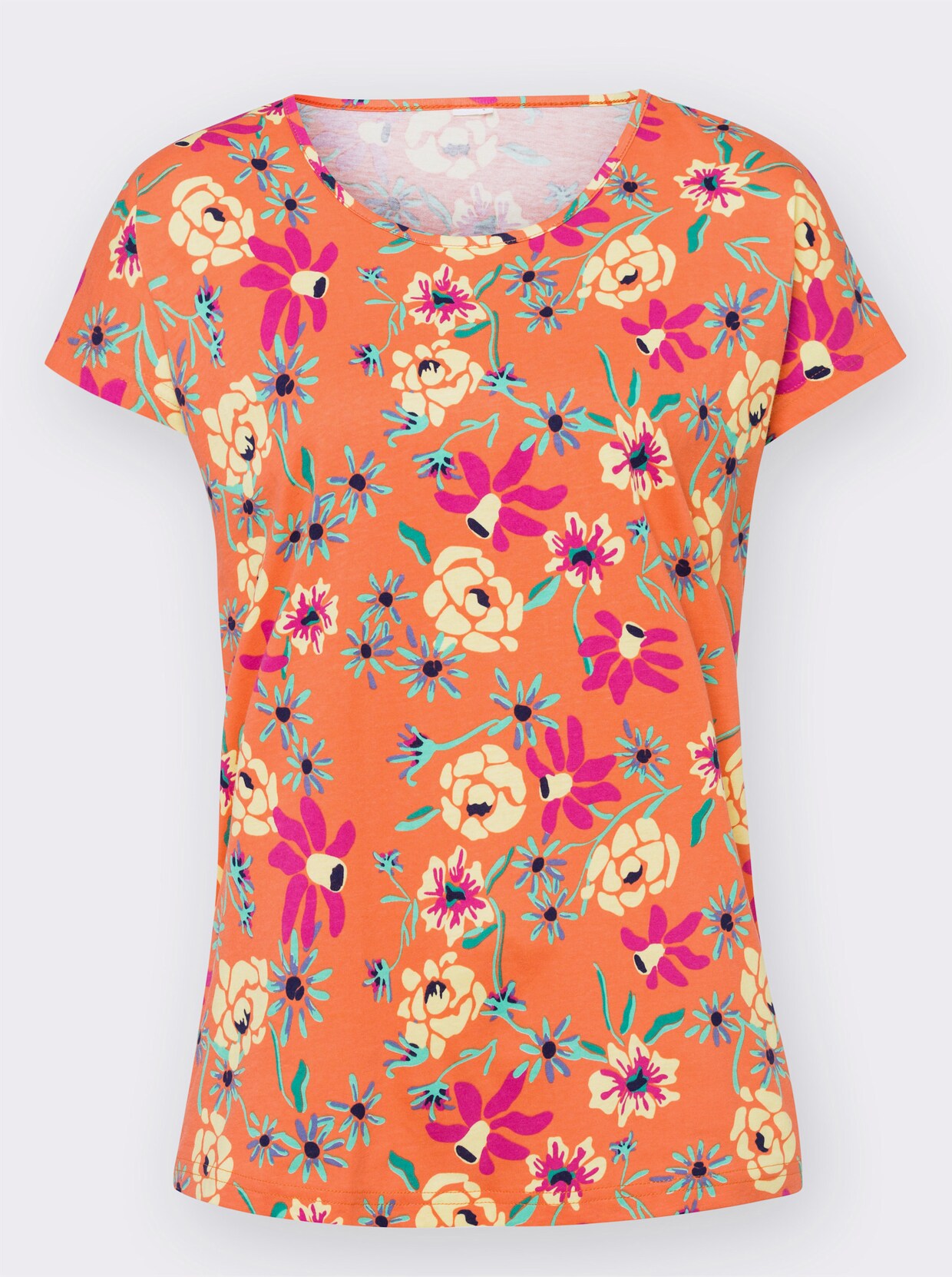 Shirt met print - mandarijn bedrukt