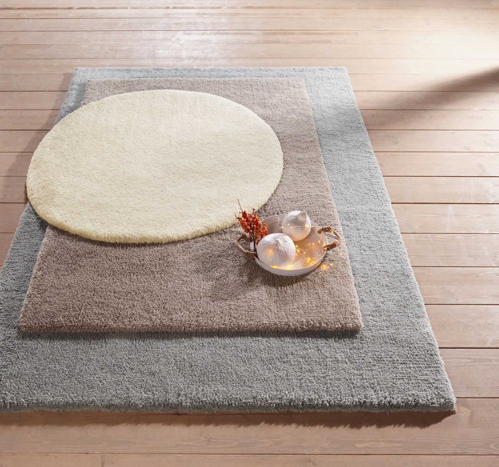 heine home Teppich - hellgrau