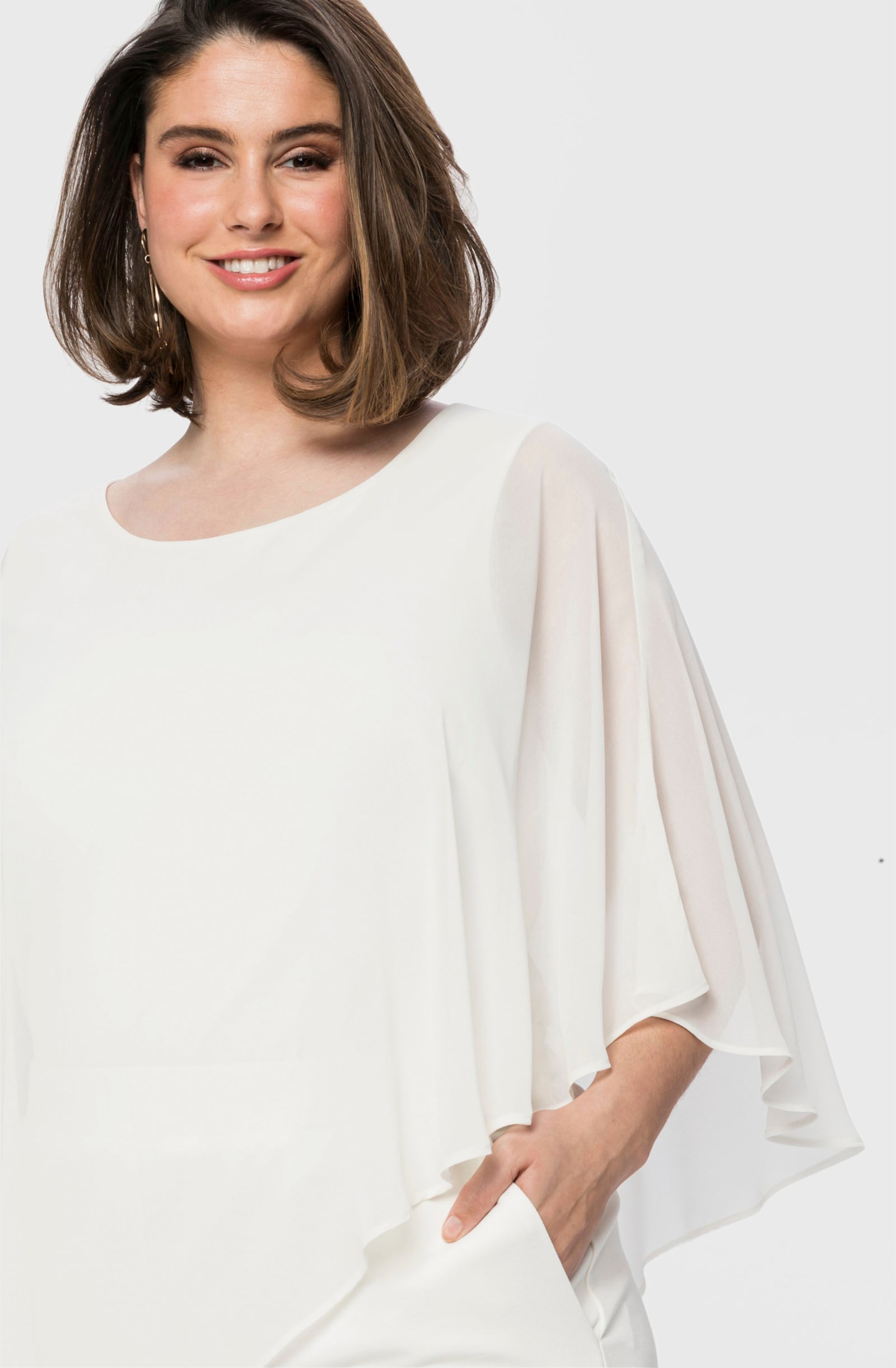 sheego Jumpsuit im Lagenlook - offwhite