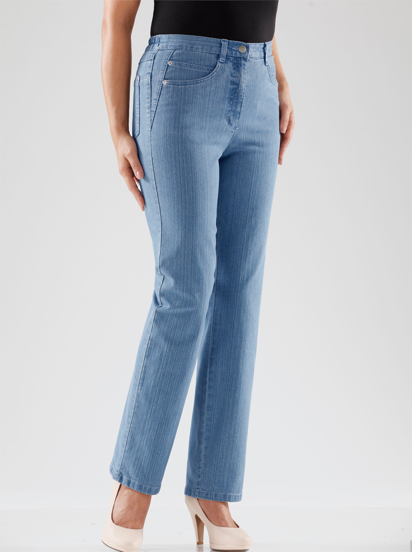Jeans aus formstabiler Stretch-Qualität - blue-bleached