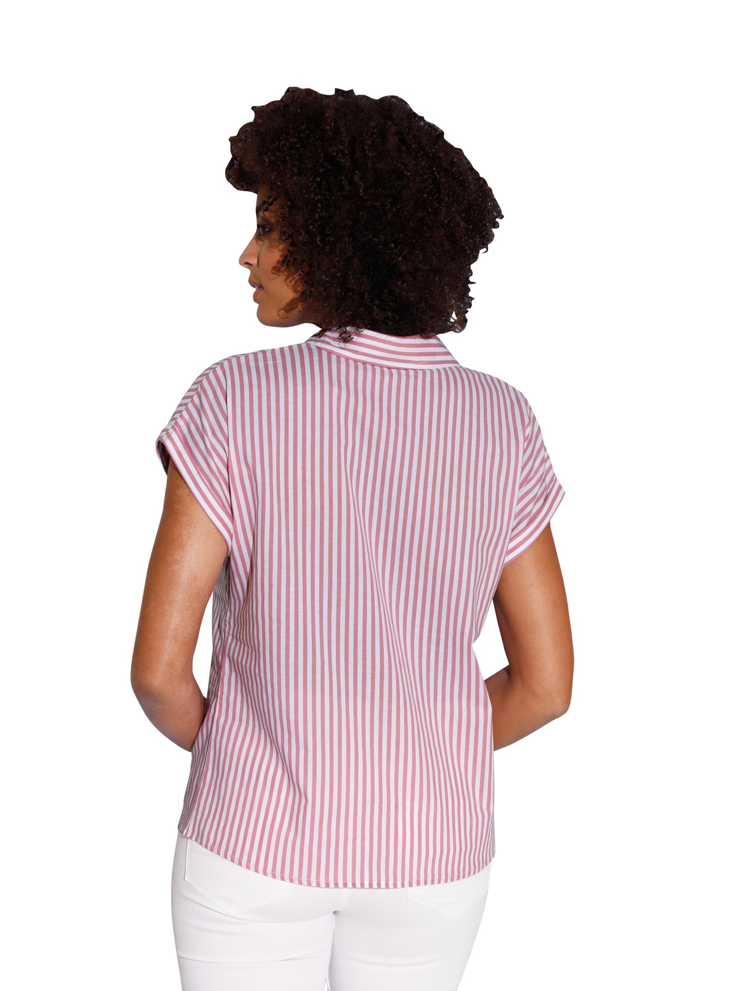 Bluse - altrosa-gestreift