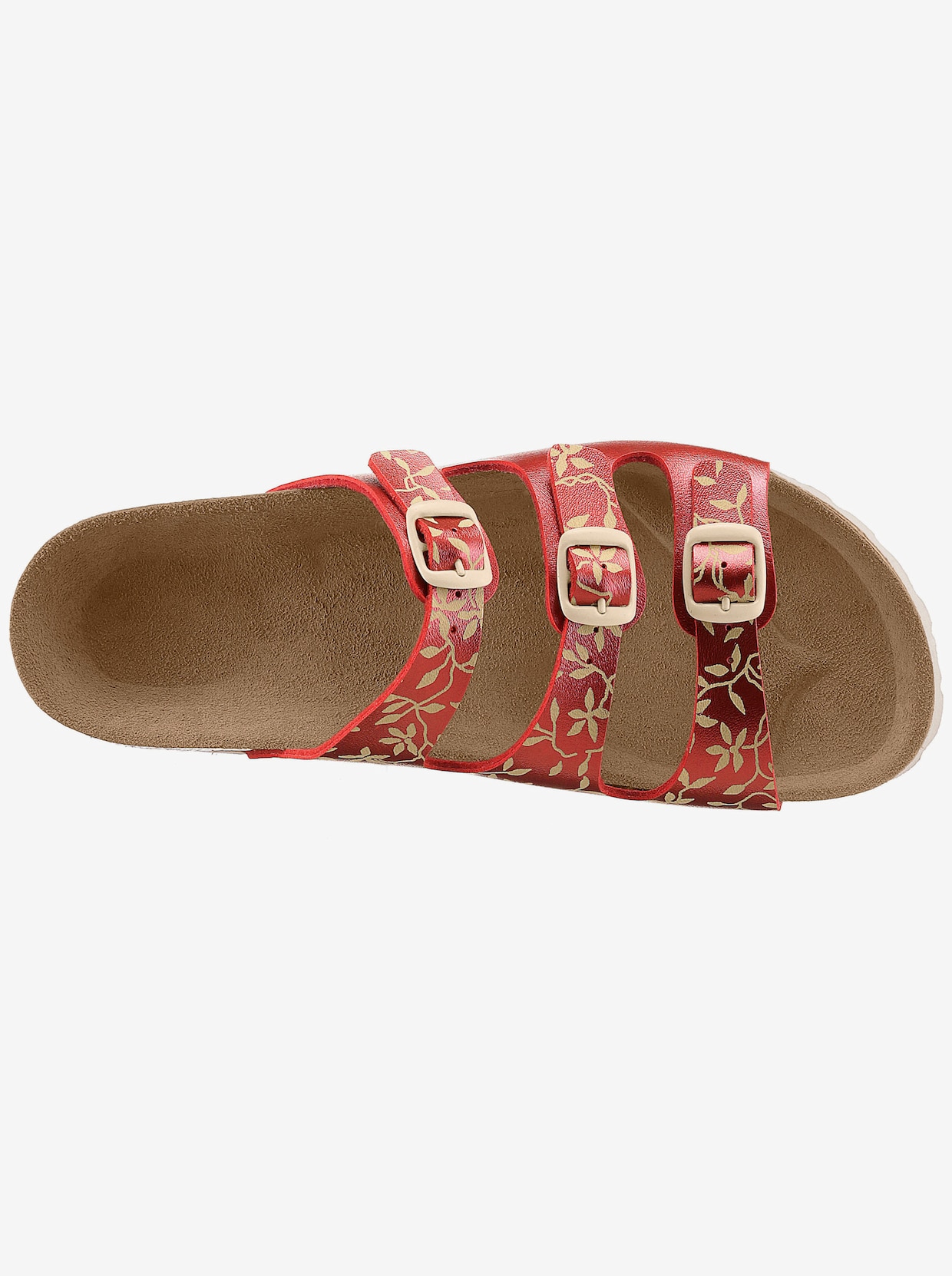 Bio Time Slippers - rood geprint