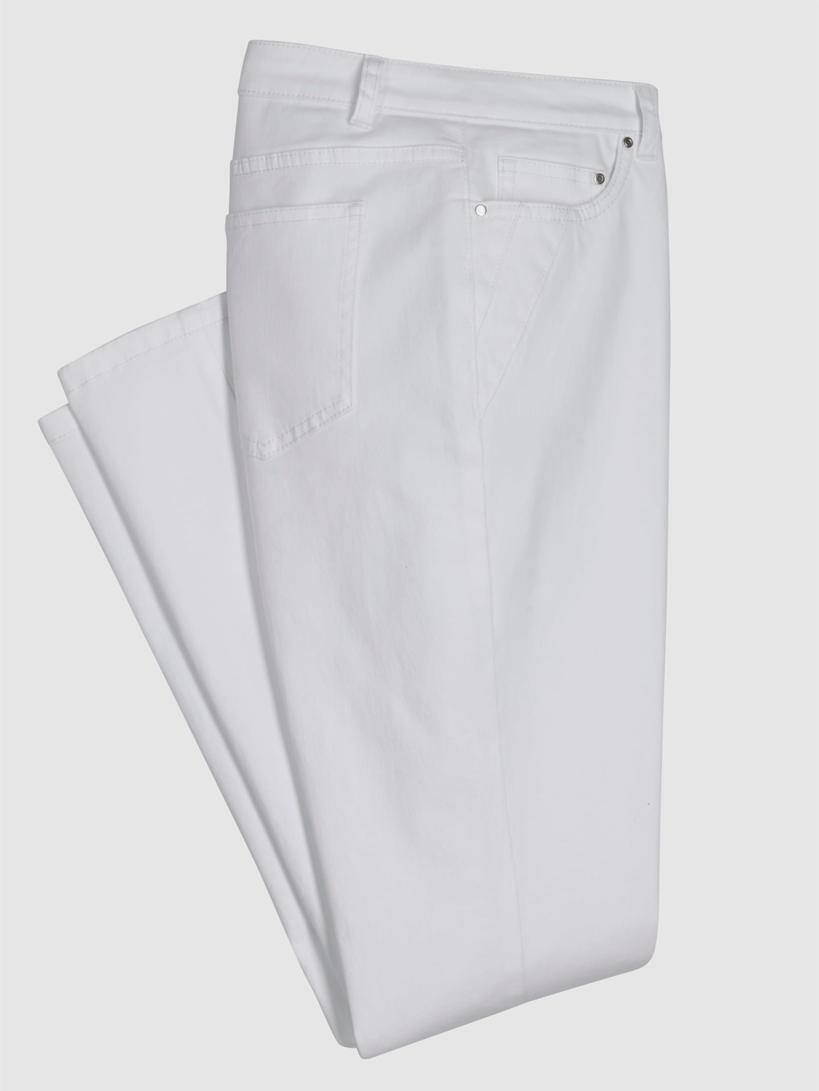 5-Pocket-Jeans mit Ziernähten - weiß