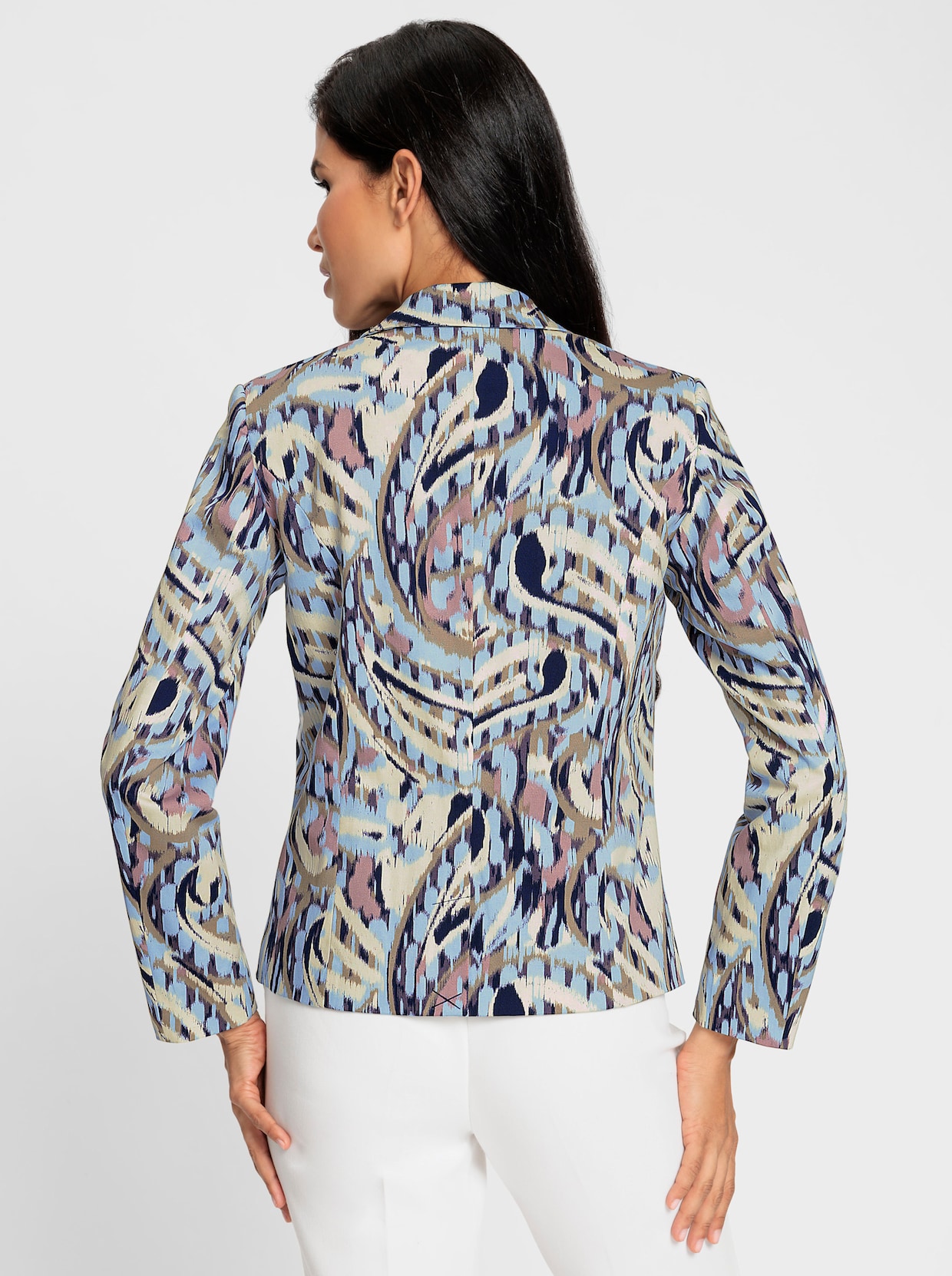 heine Blazer - marine/sesam bedrukt