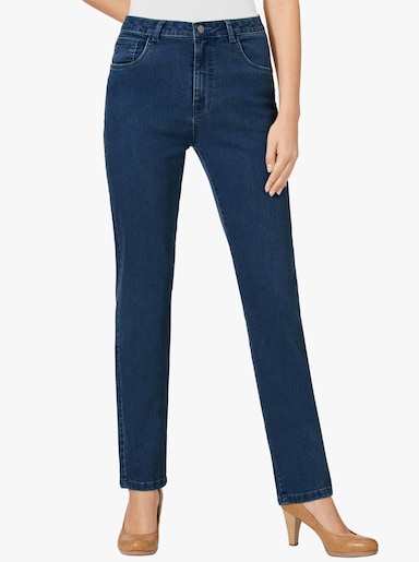 5-Pocket-Jeans mit bestickten Gesäßtaschen - blue-stone-washed