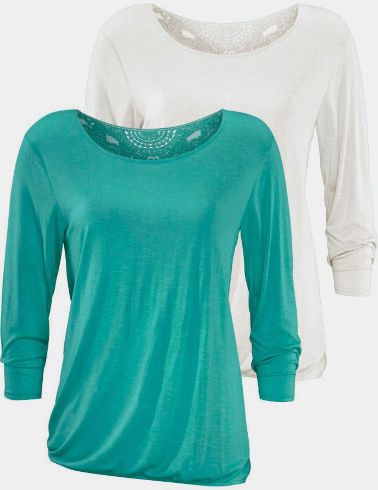Beachtime 3/4-Arm-Shirt - mint, creme