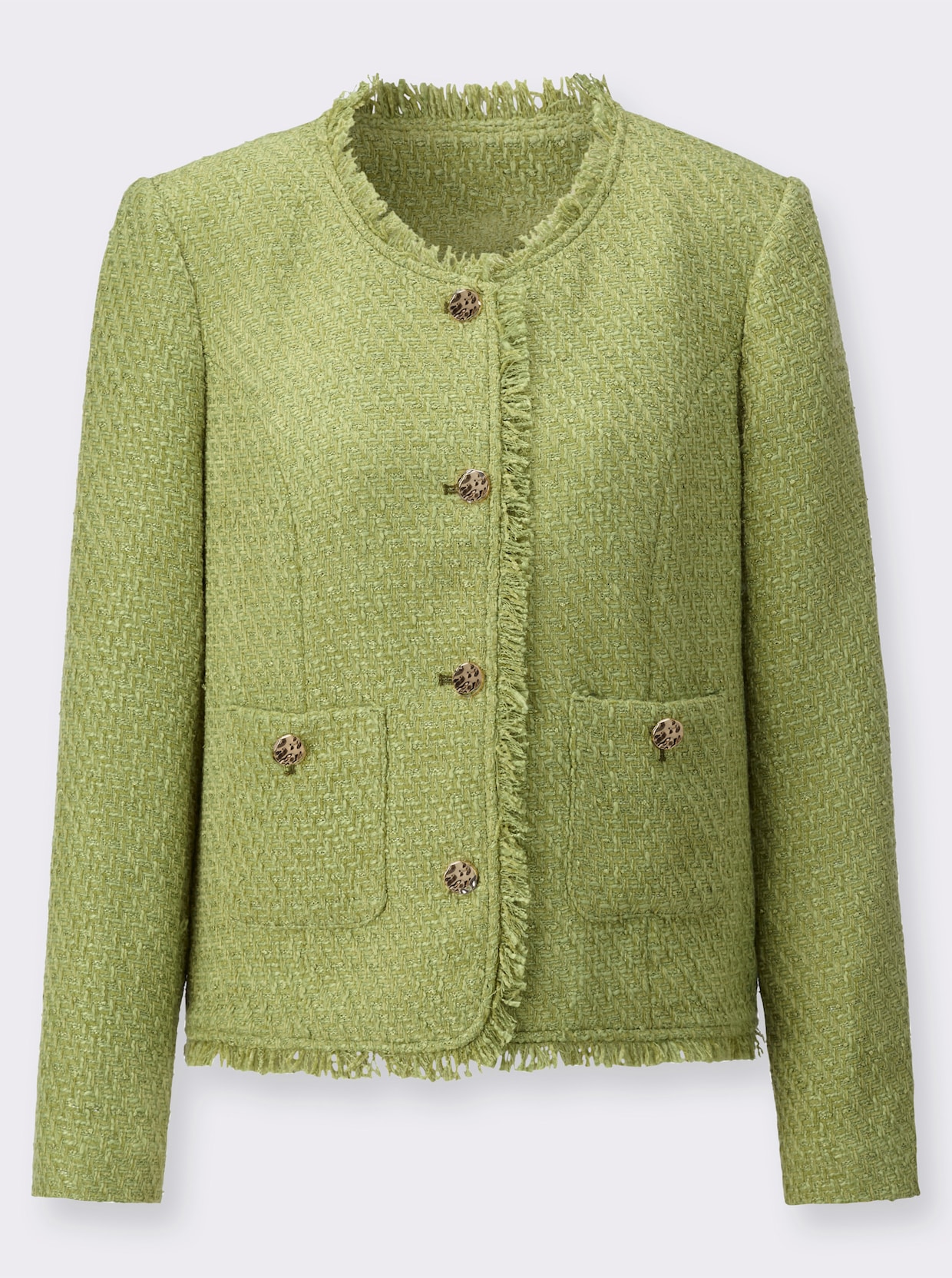 Bouclé-Blazer - lindgrün
