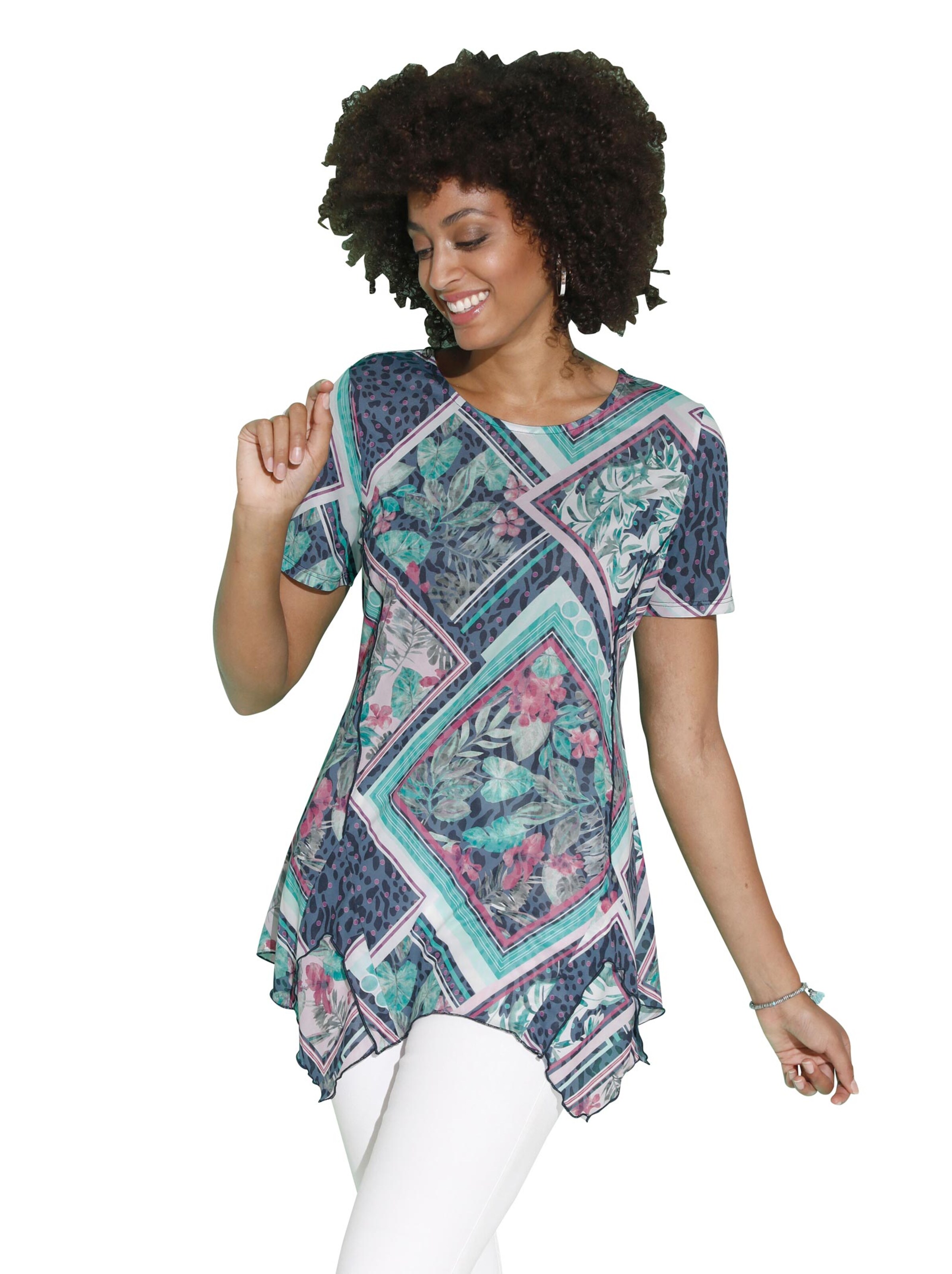 Shirt - blau-gemustert