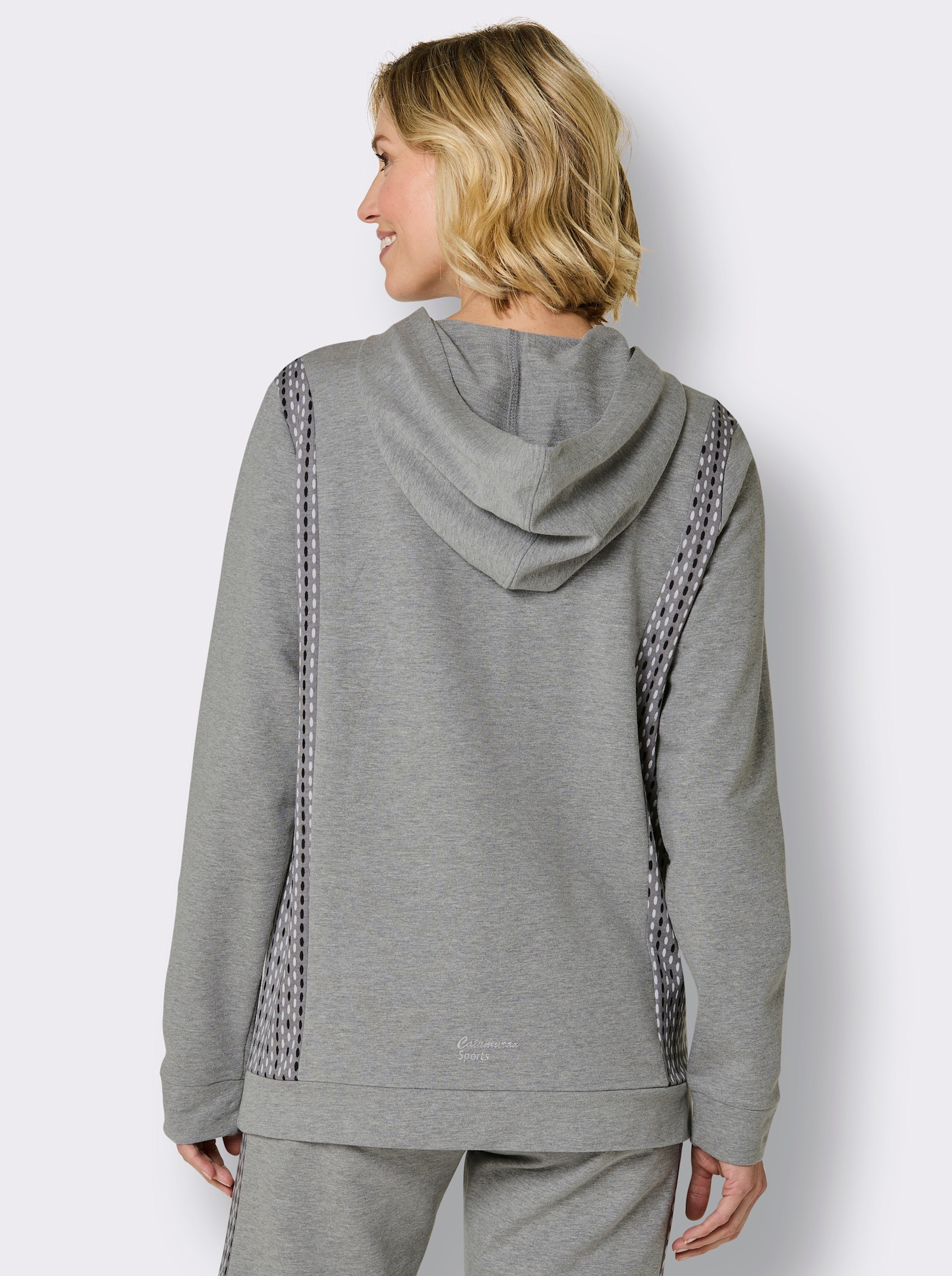 Catamaran Sports Sweatjacke mit Schriftzug hinten - grau-meliert