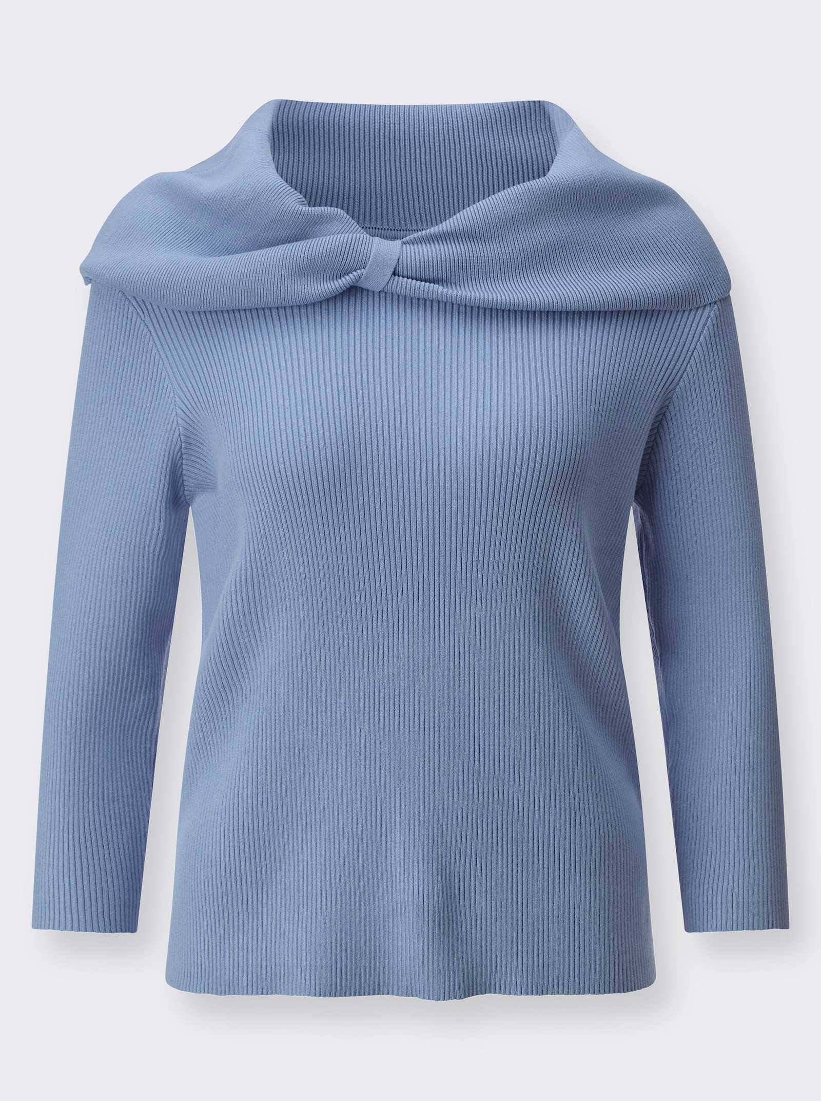 Carmenpullover mit 3/4-Ärmeln - bleu