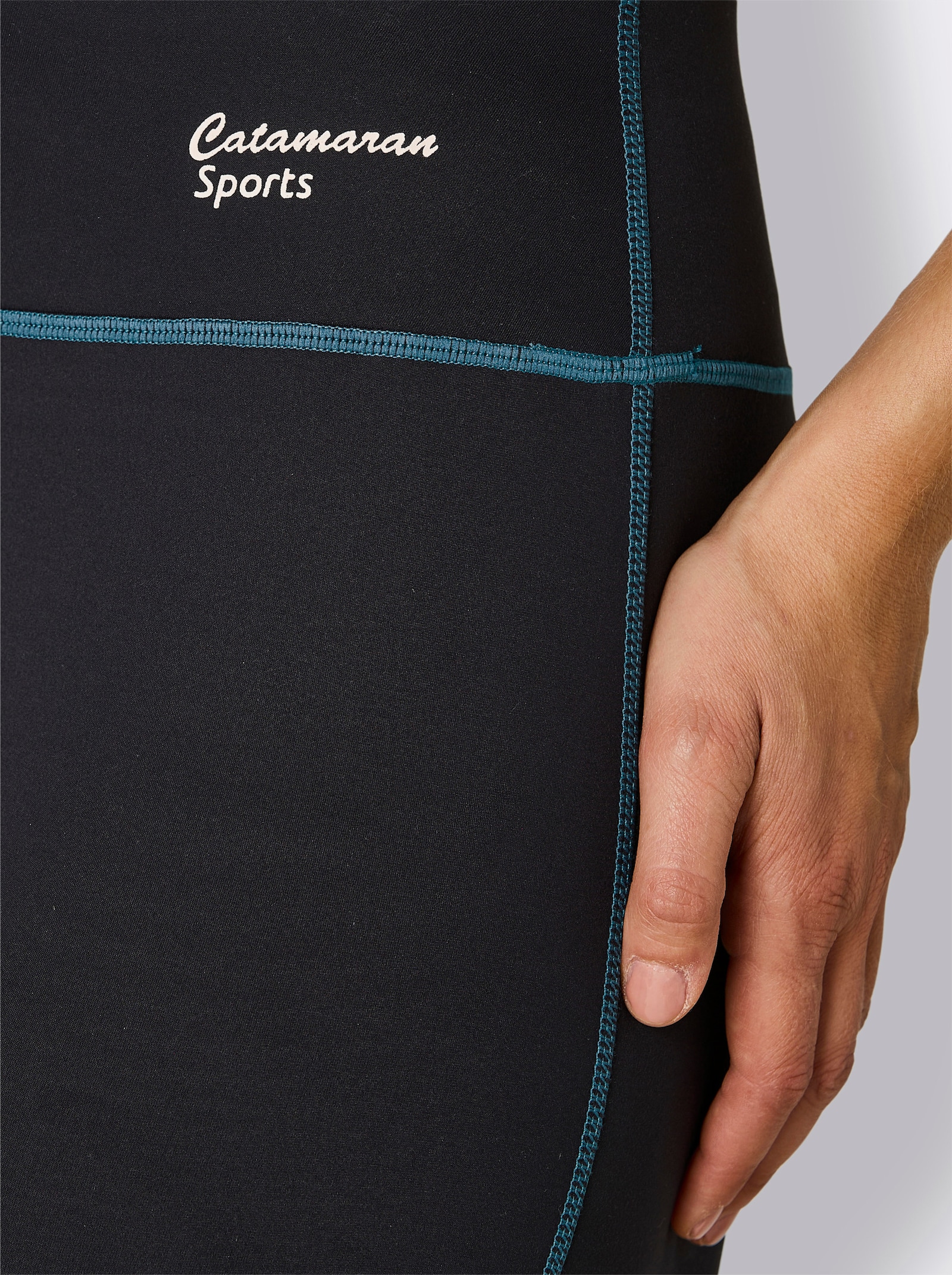 Catamaran Sports Leggings mit extra breitem Bund - schwarz