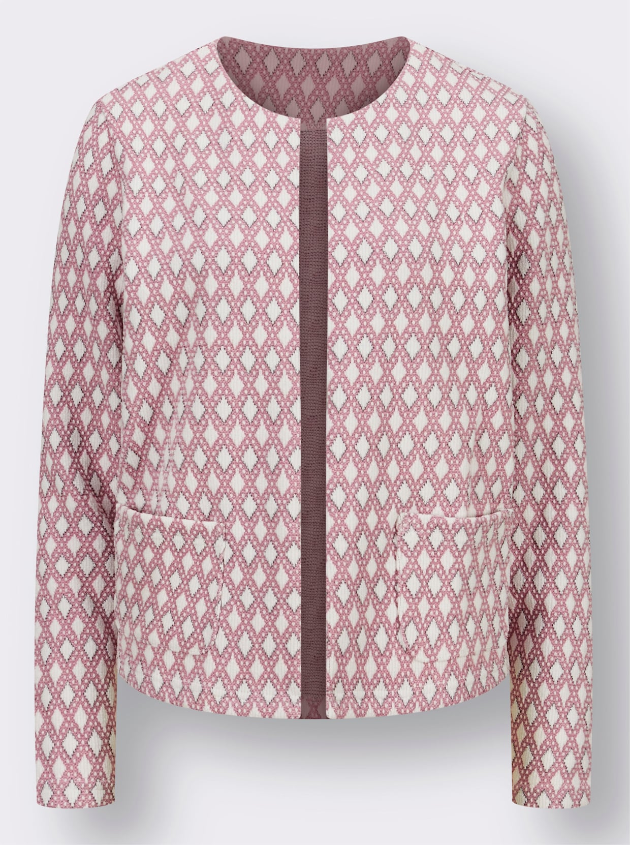 Shirtjacke - hortensie-ecru-gemustert