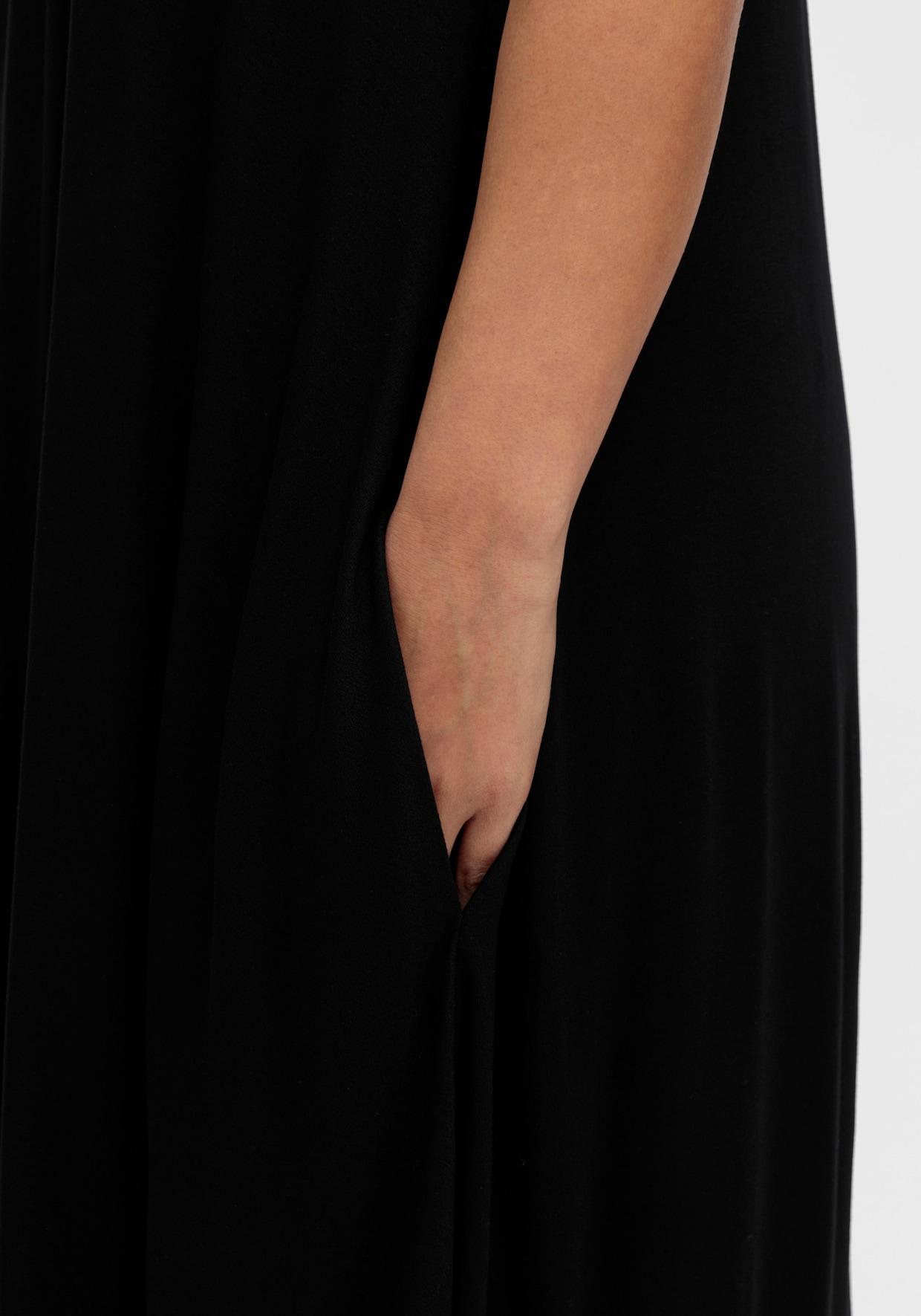sheego Jerseykleid - schwarz