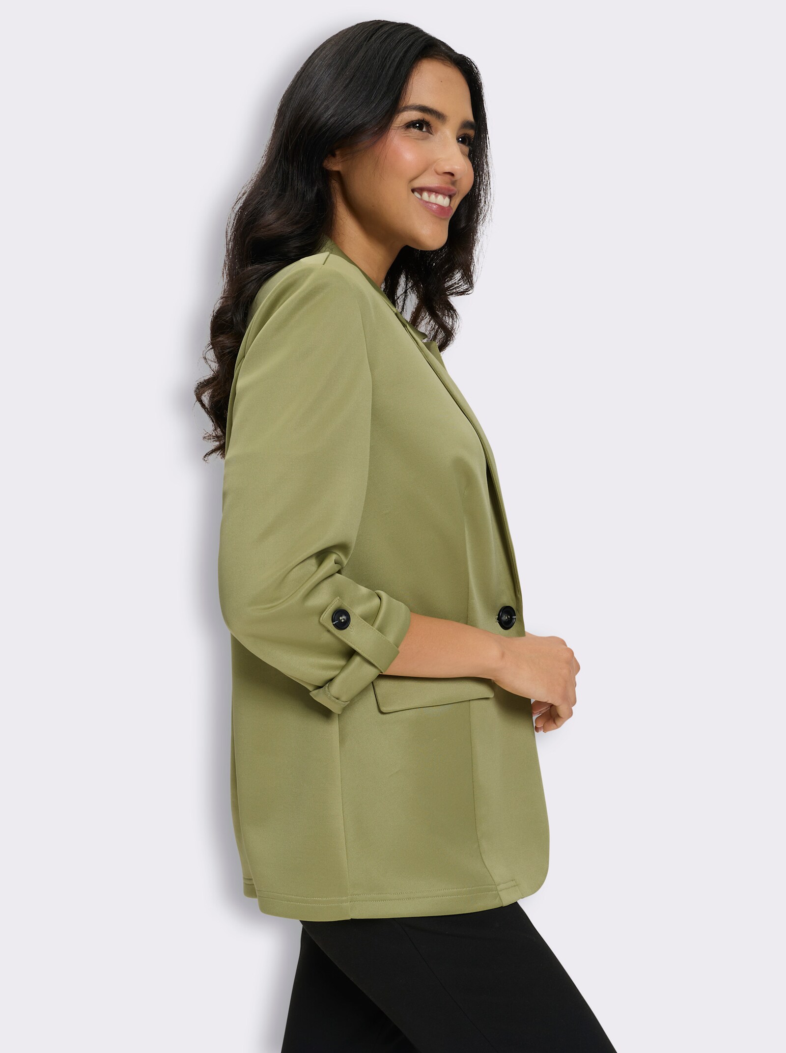 Jerseyblazer in Interlock-Qualität - schilf