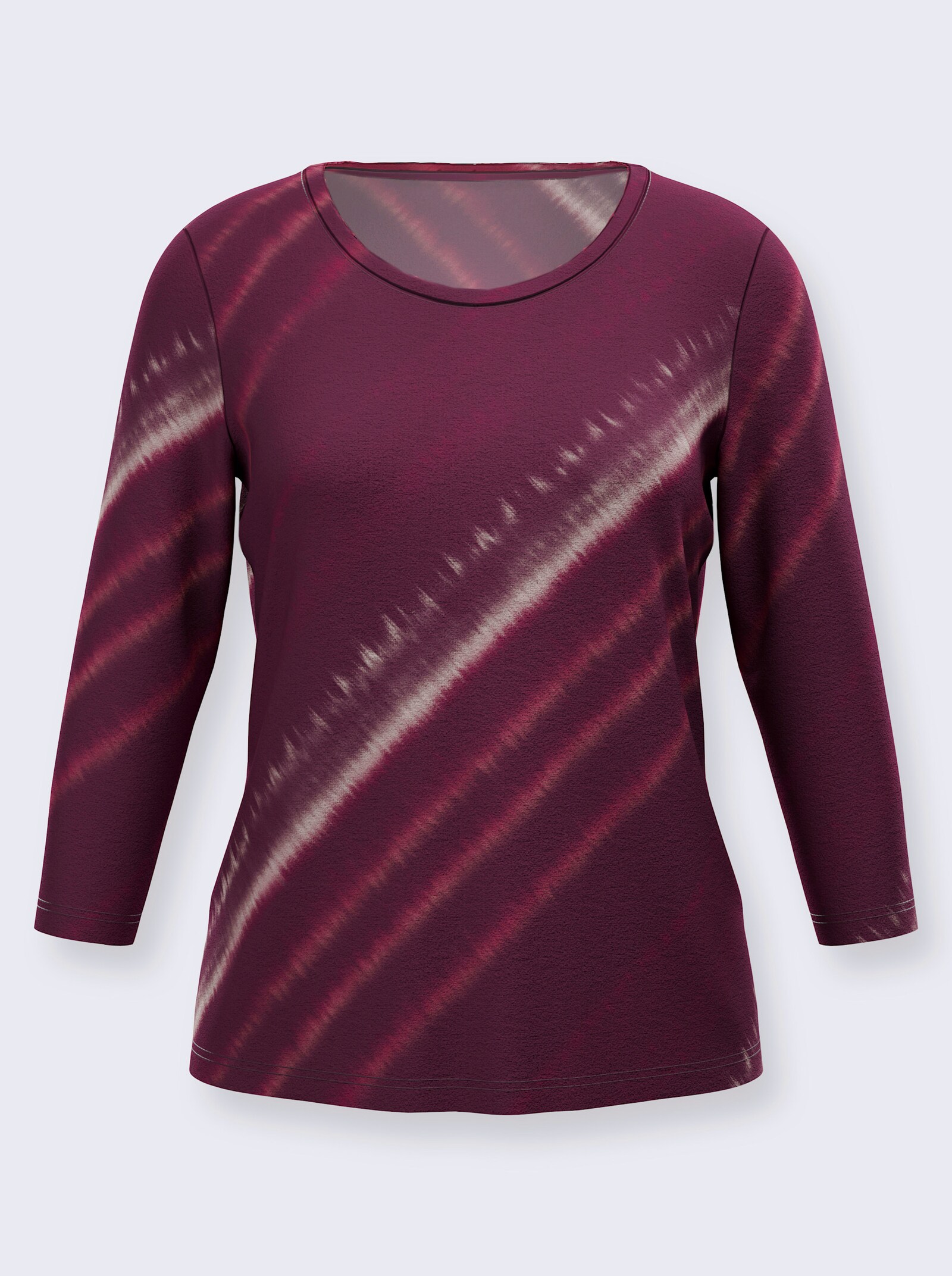 Shirt im modischen Farbverlauf - burgund-bordeaux-bedruckt
