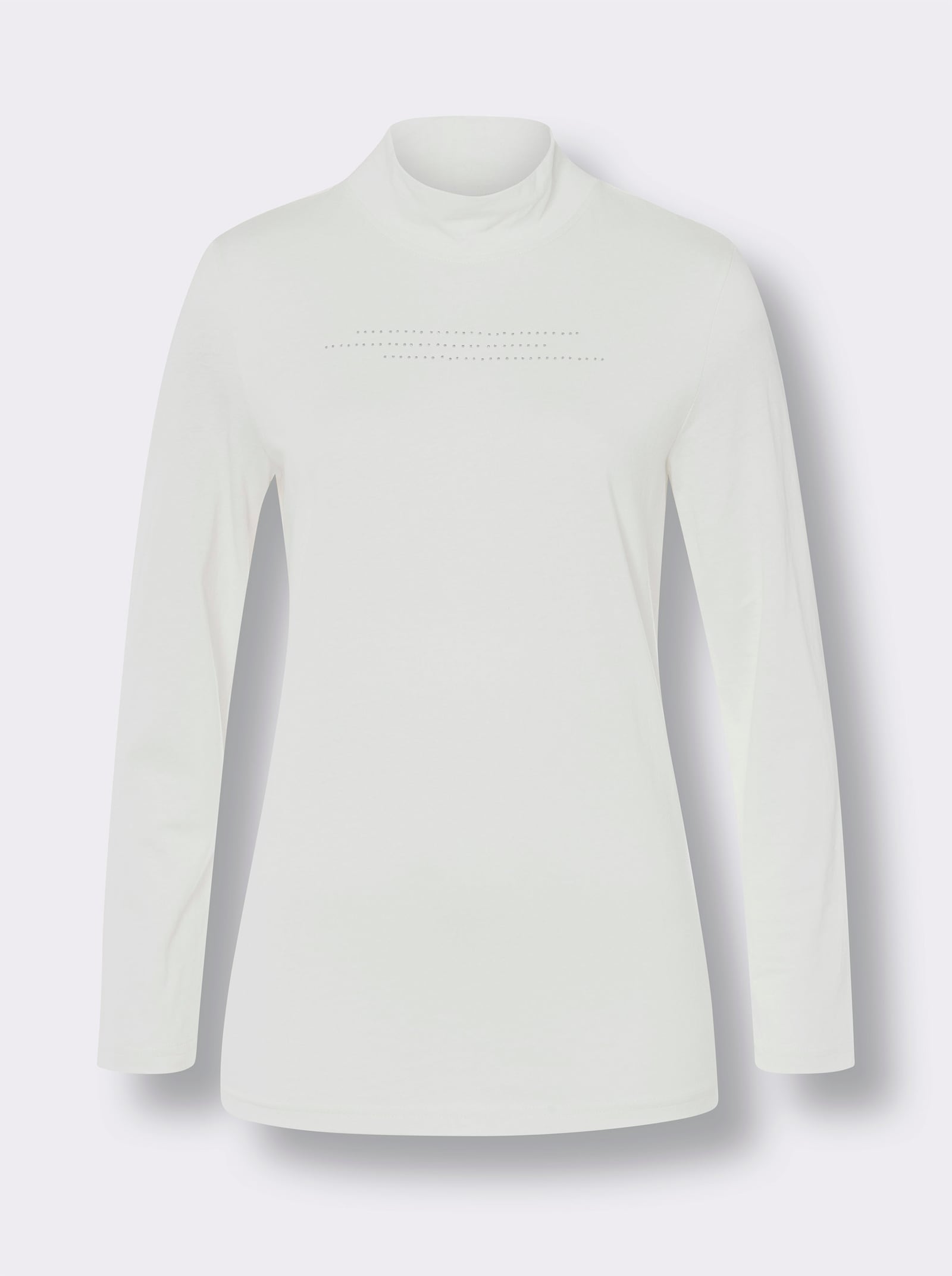 Tričko se stojáčkem s pajetkami - ecru