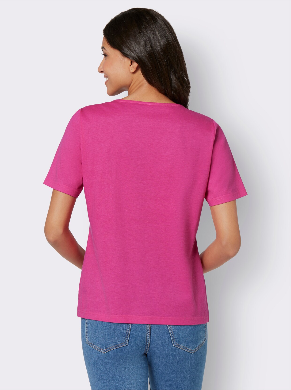 T-shirt - fuchsia geprint