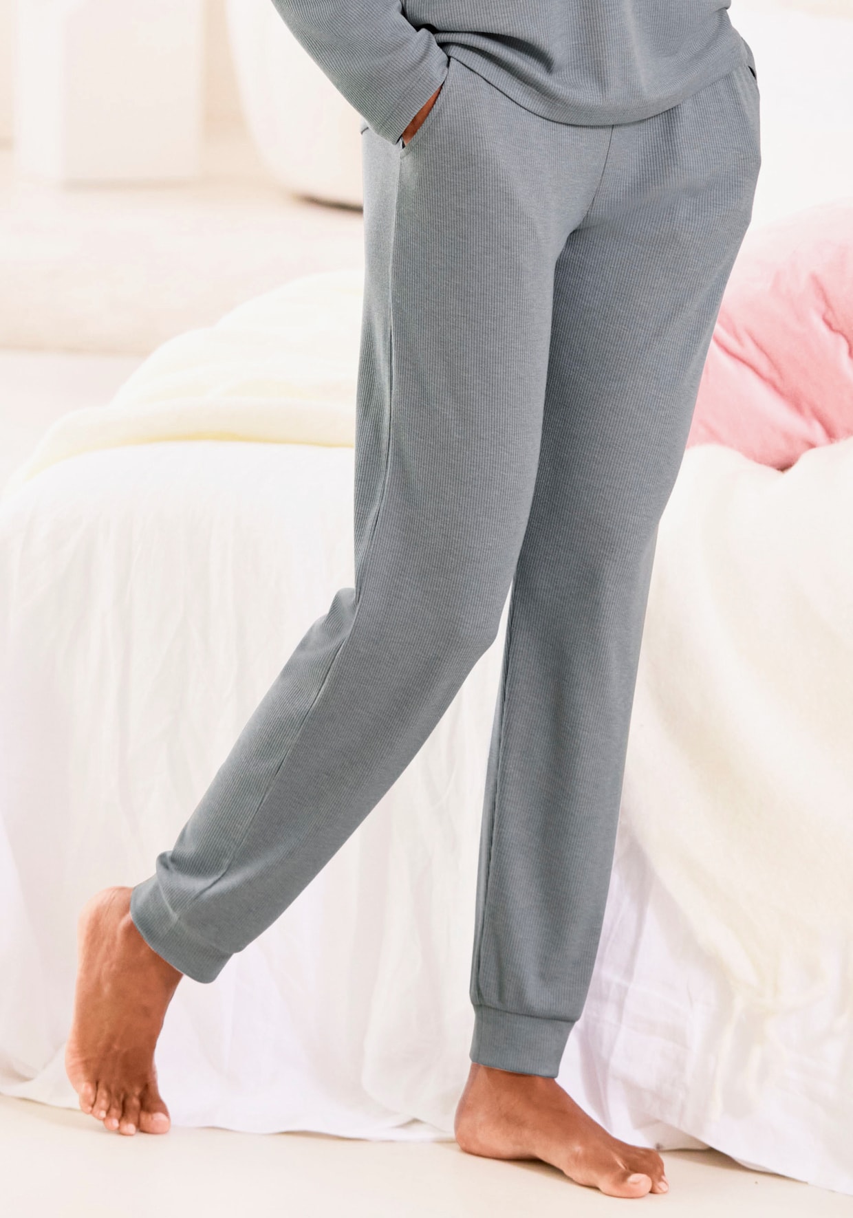 Vivance Dreams Bas de pyjama - gris tourterelle
