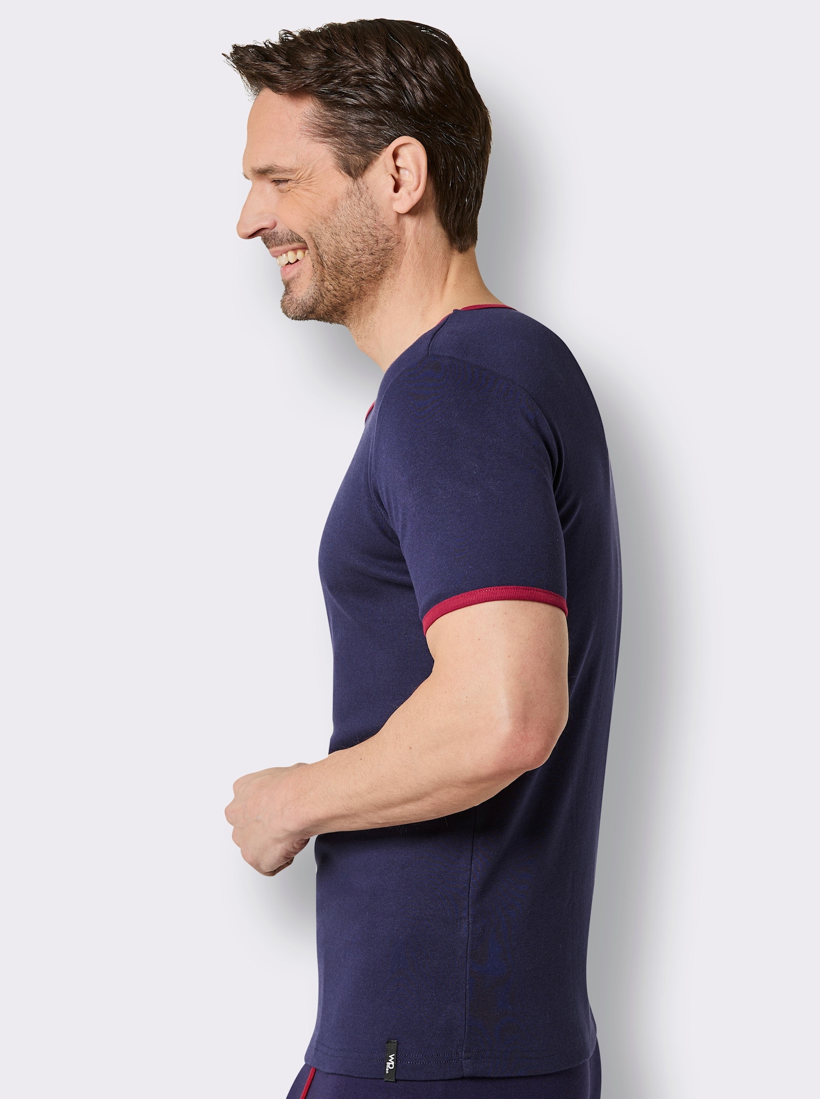 wäschepur men Shirt - marine + dunkelrot