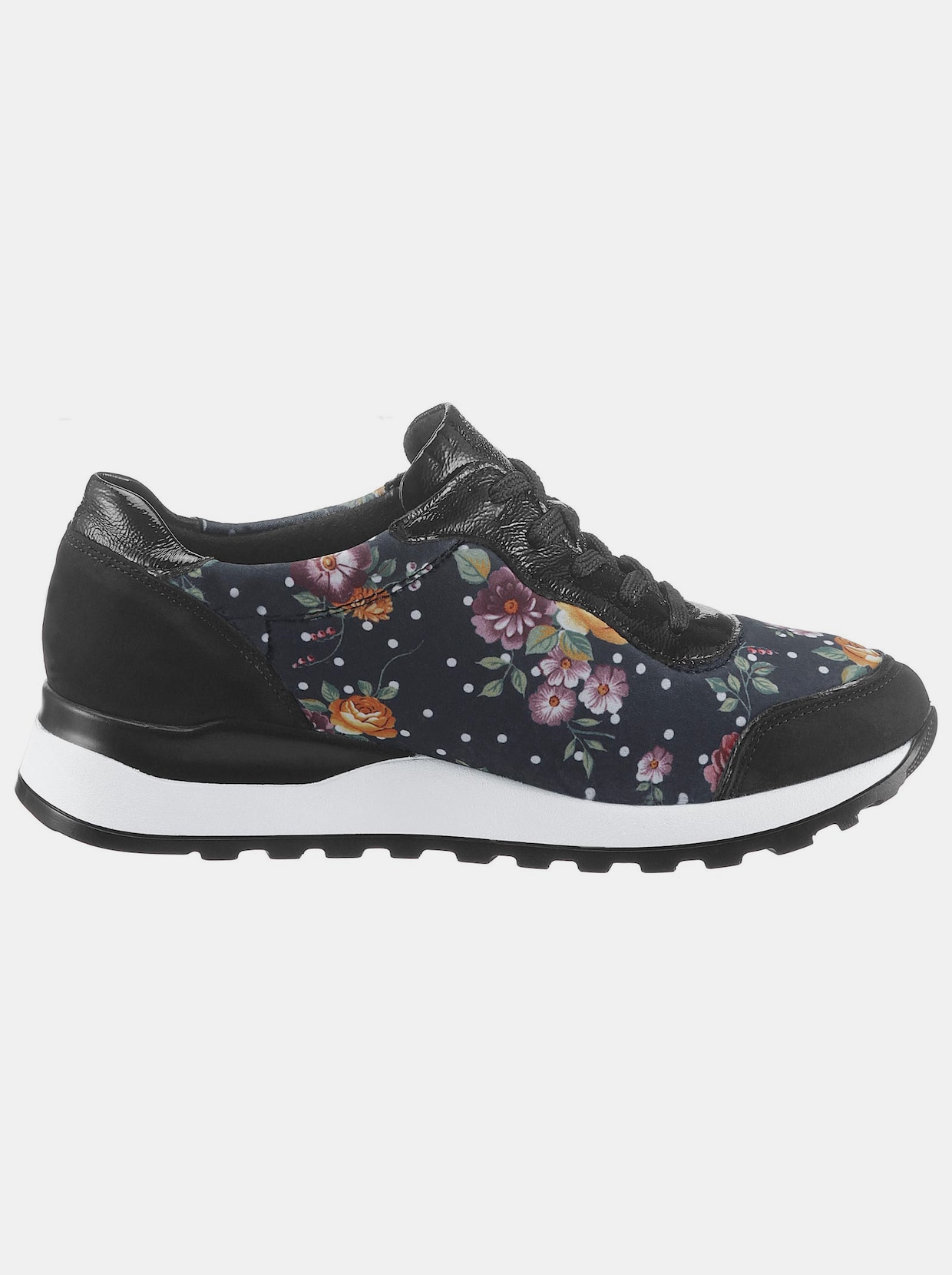 Waldläufer Chaussures à lacets - noir motif à fleurs