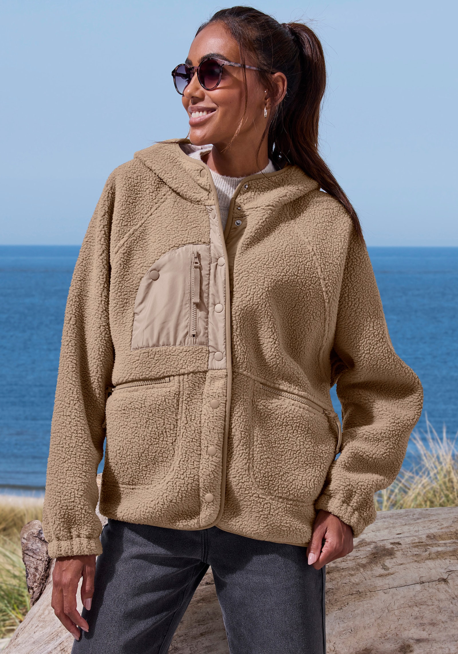 Vivance Active by Lascana Fleecejacke - braun