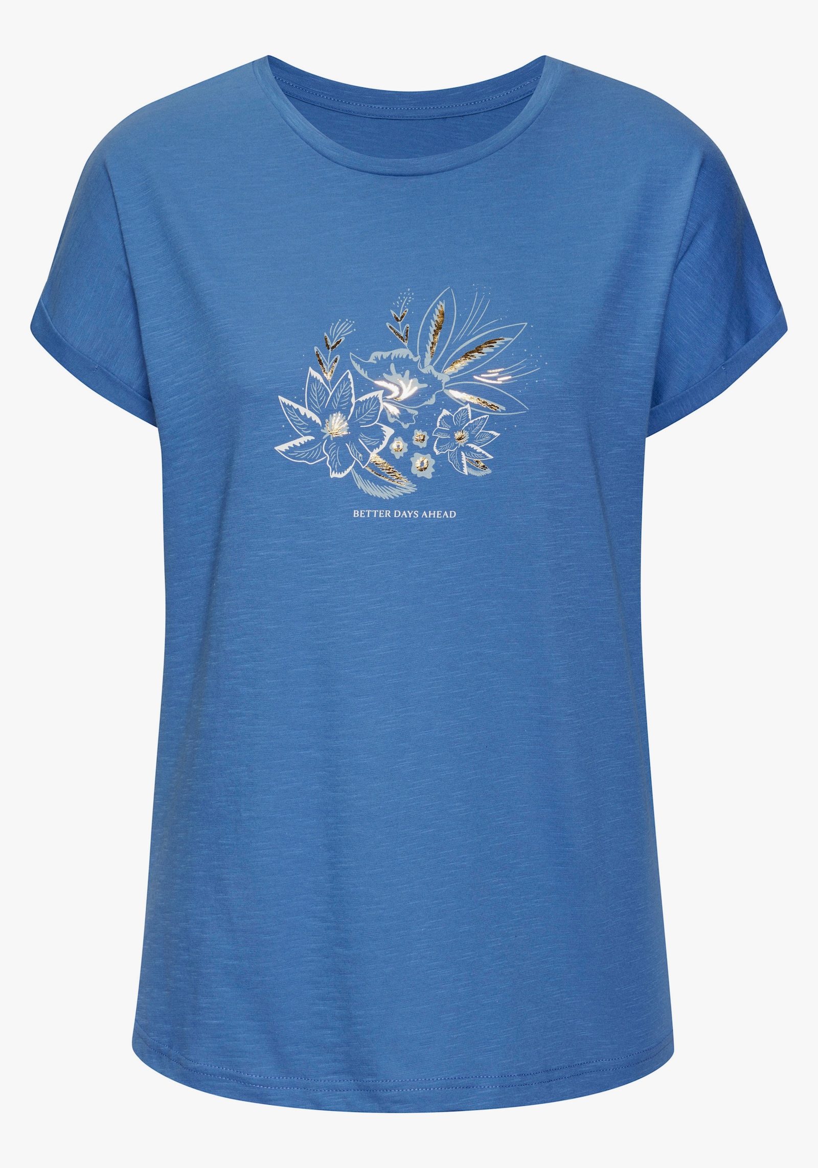 Vivance T-shirt - blauw bedrukt