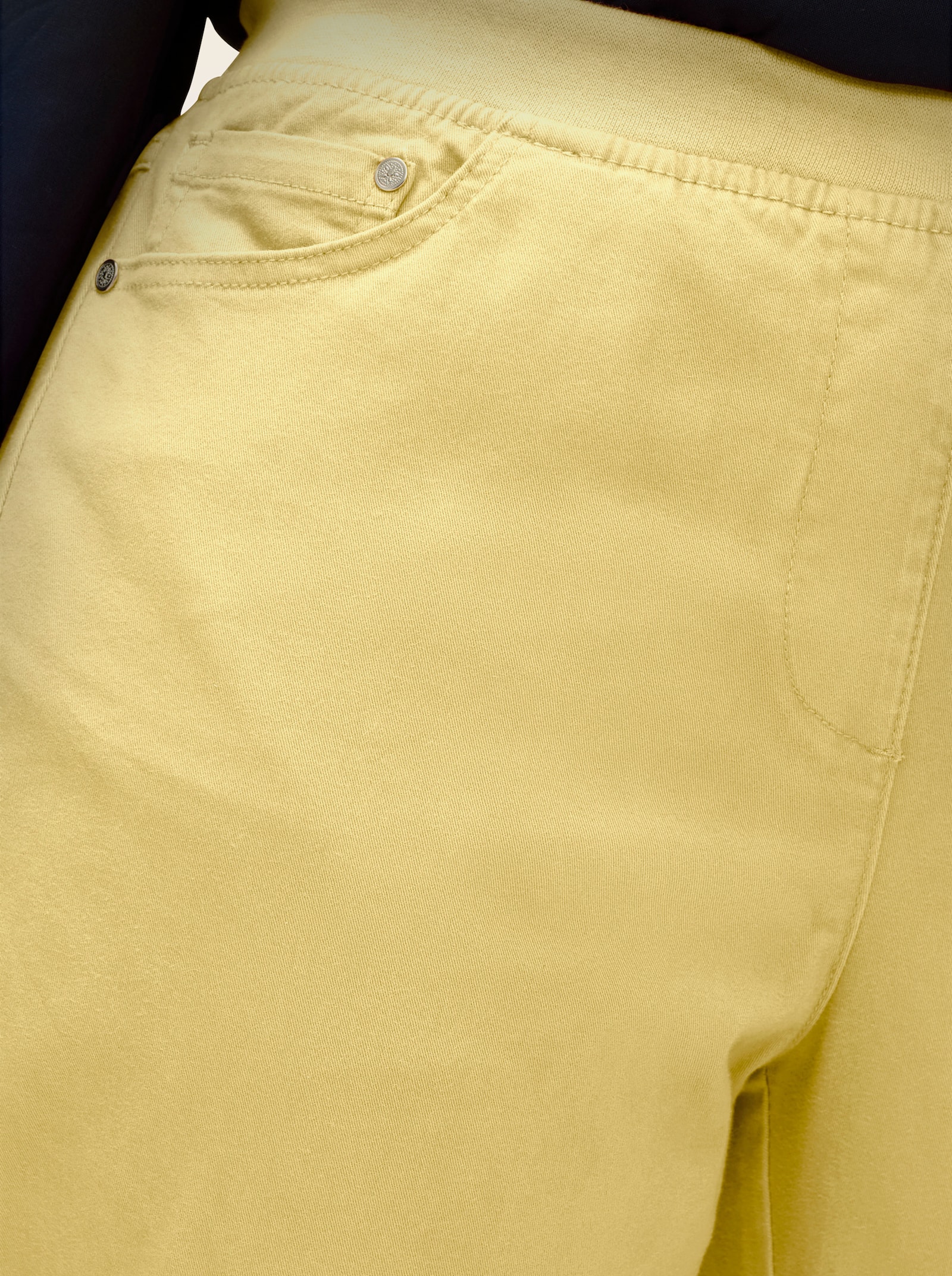 7/8-Jeans mit Jersey-Bund in softer Qualität - zitrone