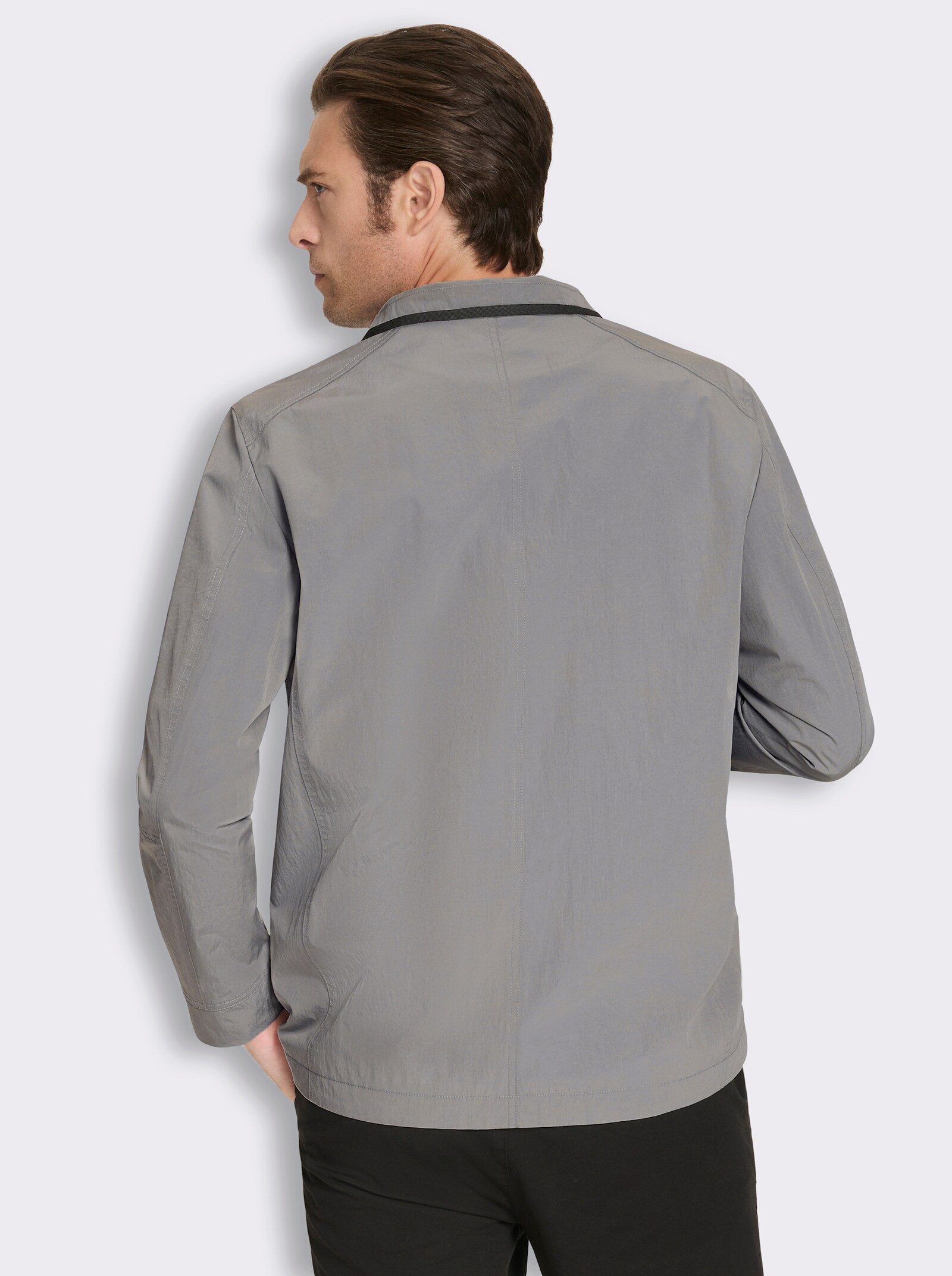 Marco Donati Longjacke mit Wetterschutz-Ausrüstung - steingrau